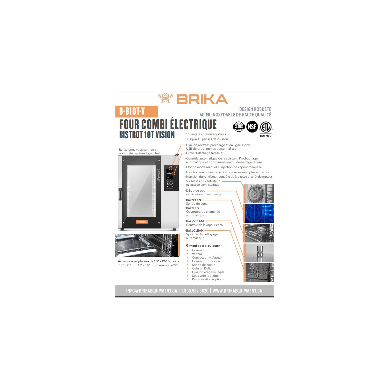 Brika Bistrot Electric Oven 10T Vision Combi Oven