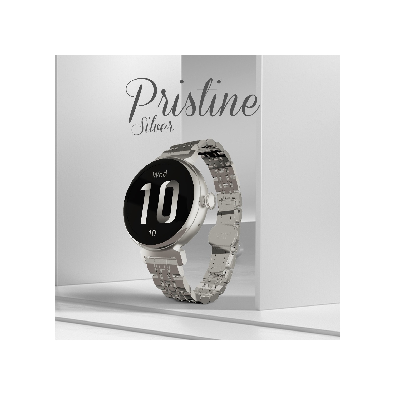 Montre intelligente AMOLED femelle en acier inoxydable Aura de HiFuture