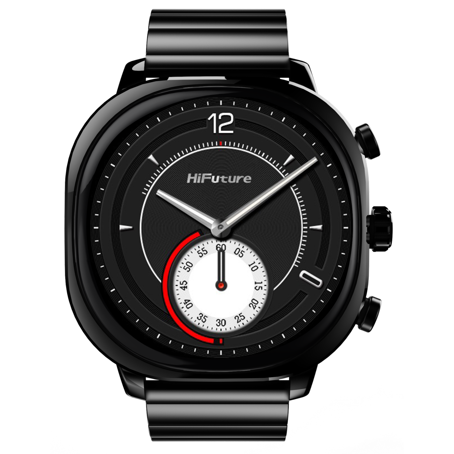 HiFuture – AIX Smartwatch – 1.43” AMOLED, Anti-Fingerprint, 1ATM Waterproof, Bluetooth Calling, Heart Rate & Blood Oxygen, Sleep Monitor, Stainless