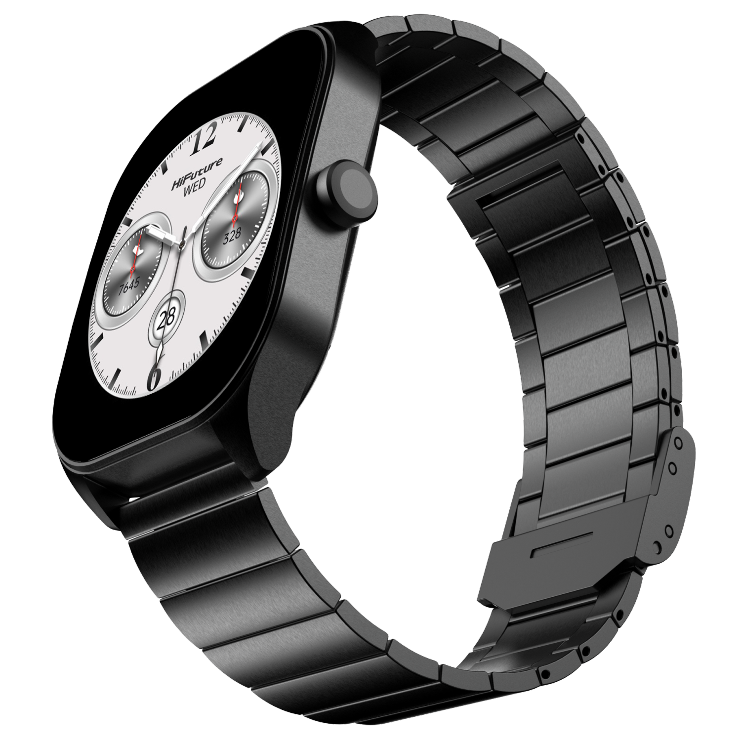 HiFuture – APEX Smartwatch – 2.04” AMOLED, Anti-Fingerprint, IP68 Waterproof, Bluetooth Calling, Heart Rate & Blood Oxygen, Sleep Monitor, Stainless