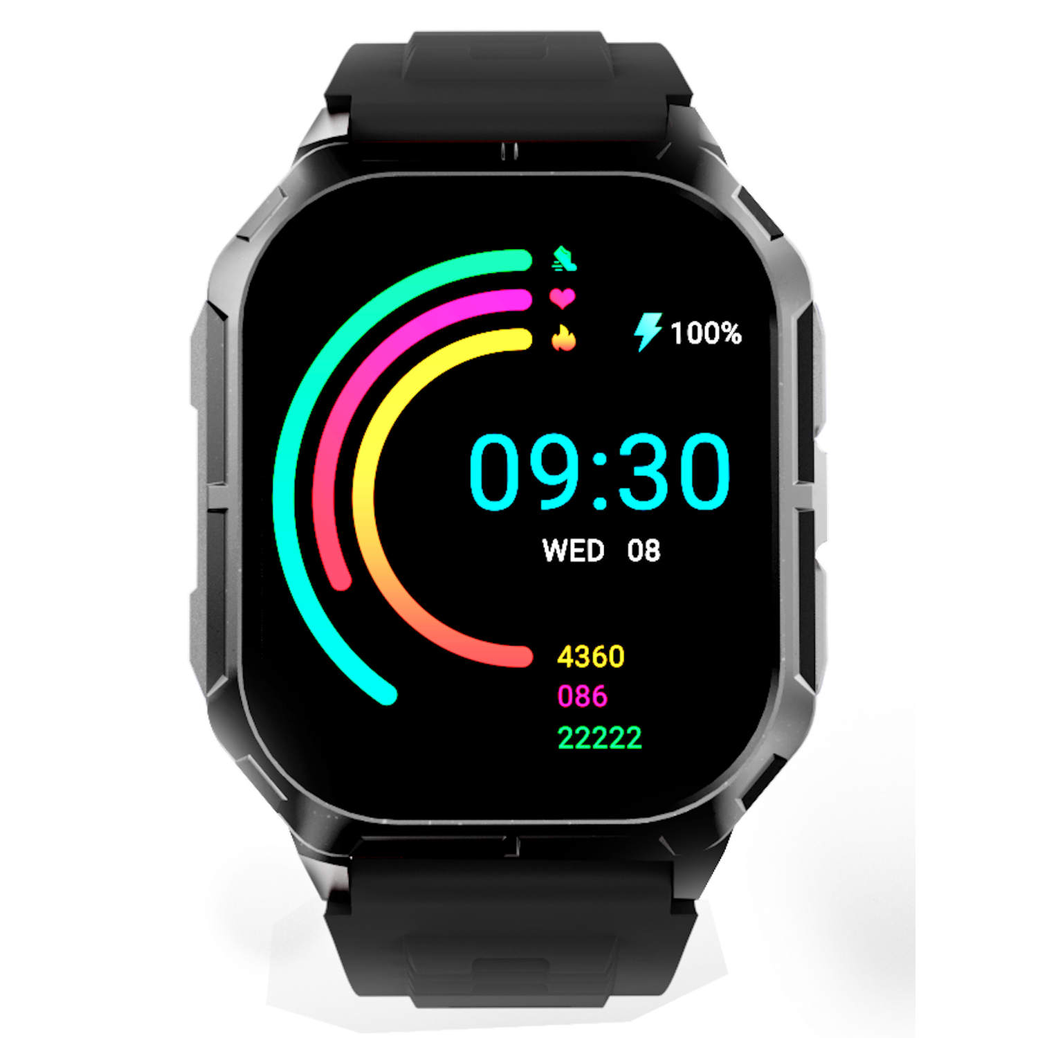 HiFuture – Ultra3 Smartwatch – 2.0" TFT Display, Bluetooth Calling, 100+ Sports Modes, Heart Rate, Blood Oxygen, Sleep Monitor, 7 Days Battery, IP68