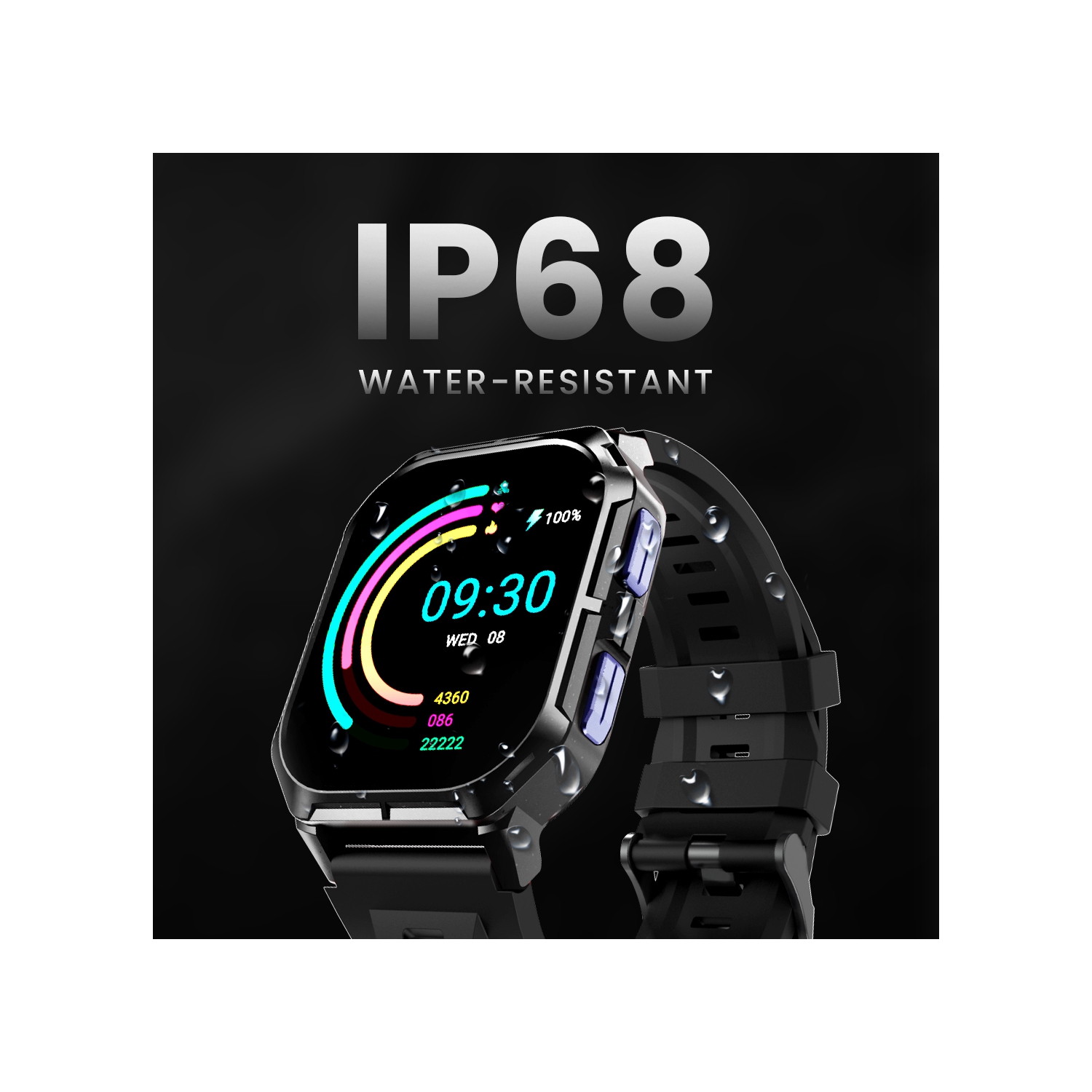 HiFuture – Ultra3 Smartwatch – 2.0" TFT Display, Bluetooth Calling, 100+ Sports Modes, Heart Rate, Blood Oxygen, Sleep Monitor, 7 Days Battery, IP68