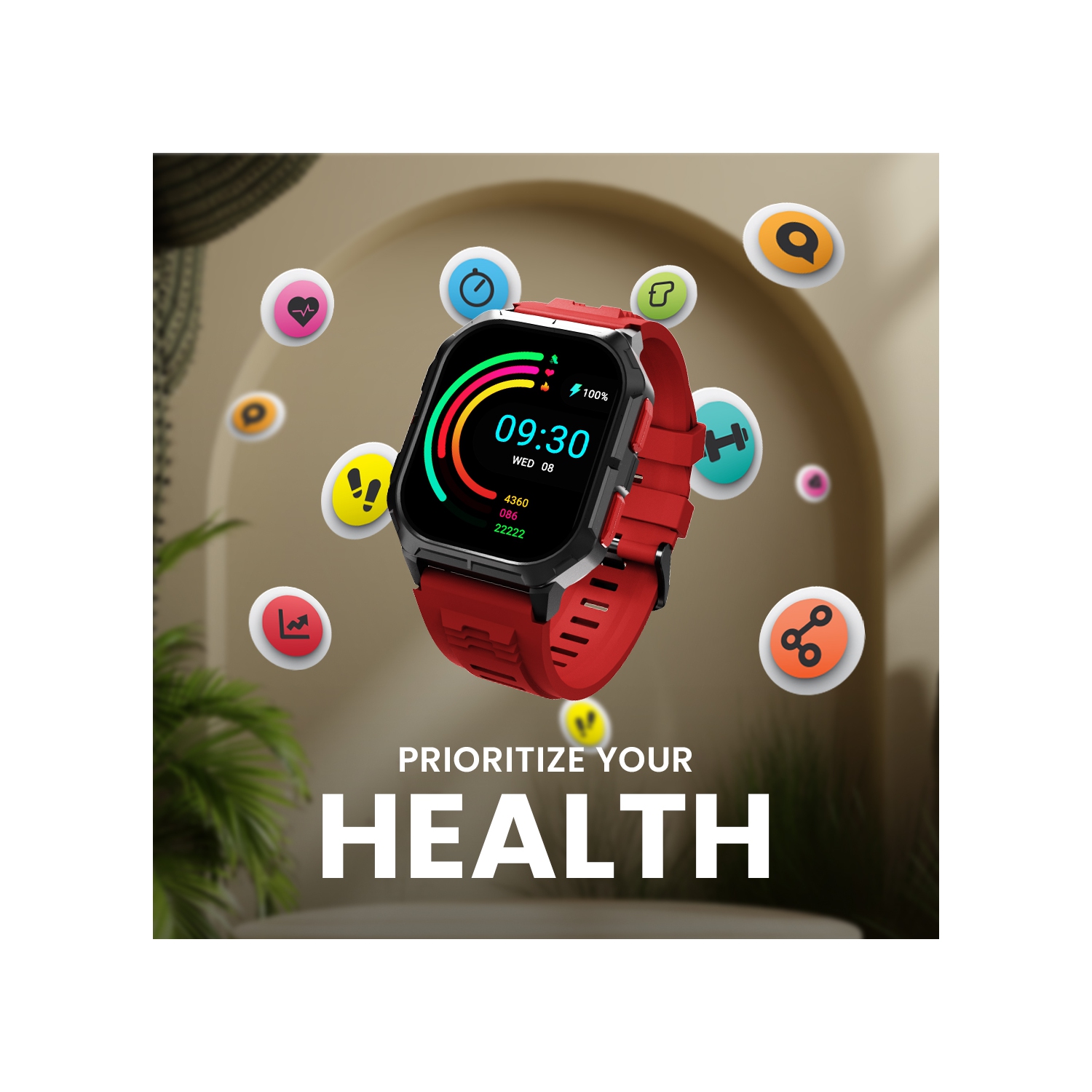 HiFuture – Ultra3 Smartwatch – 2.0" TFT Display, Bluetooth Calling, 100+ Sports Modes, Heart Rate, Blood Oxygen, Sleep Monitor, 7 Days Battery, IP68