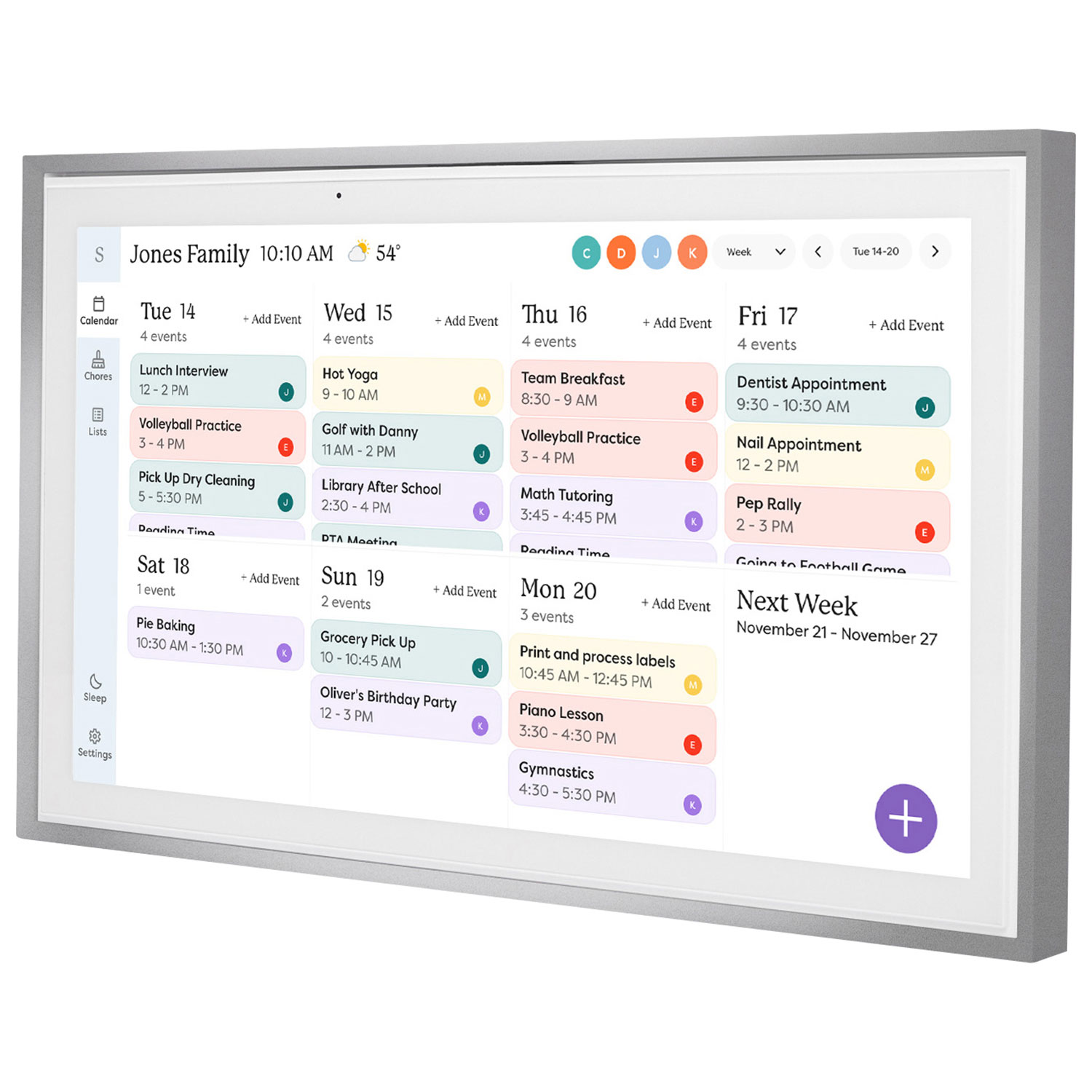 Écran tactile intelligent avec calendrier de 15 po de Skylight - Argenté - Exclusivité Best Buy