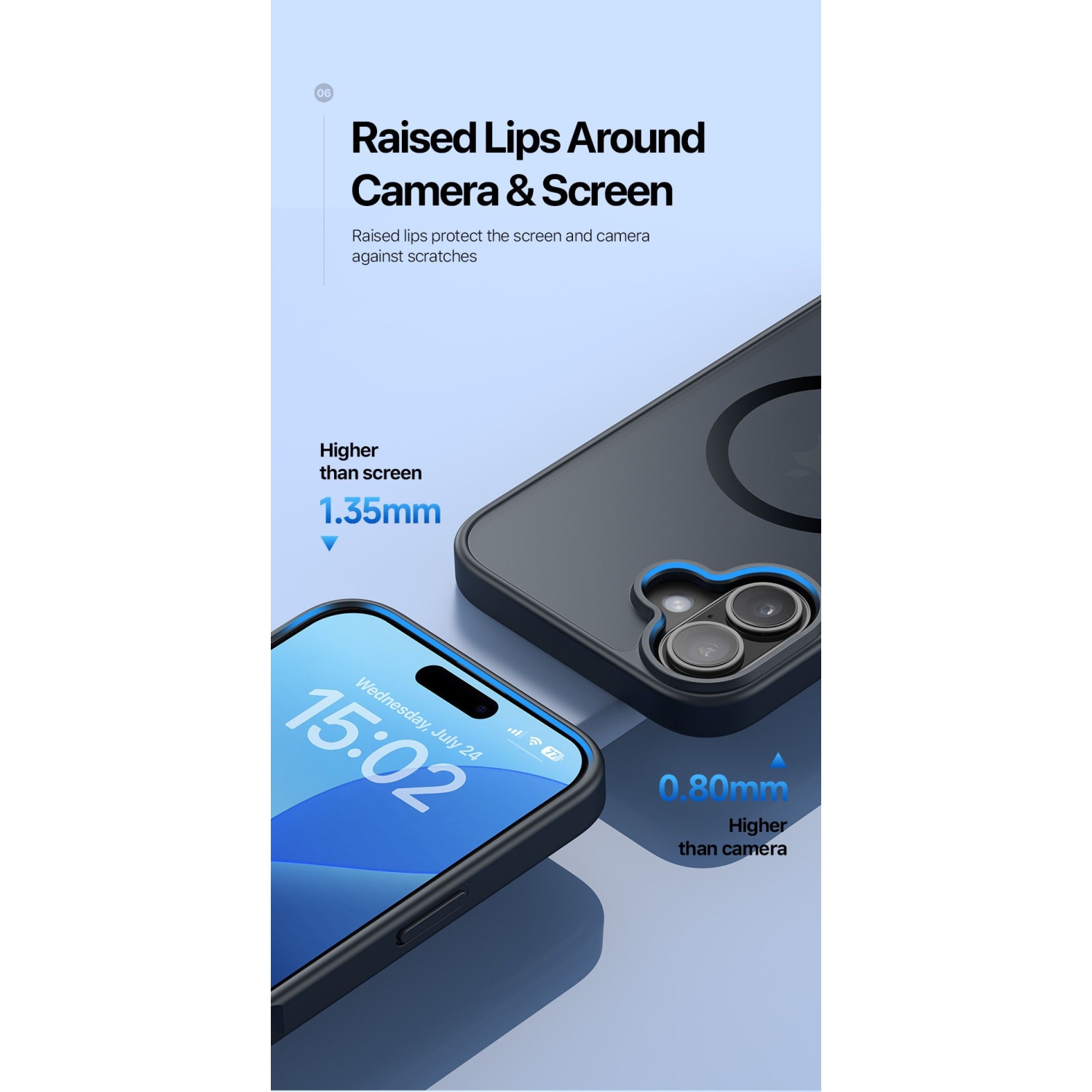 [CS] Étui magnétique en silicone mat avec MagSafe pour iPhone 16 Plus, rose doré