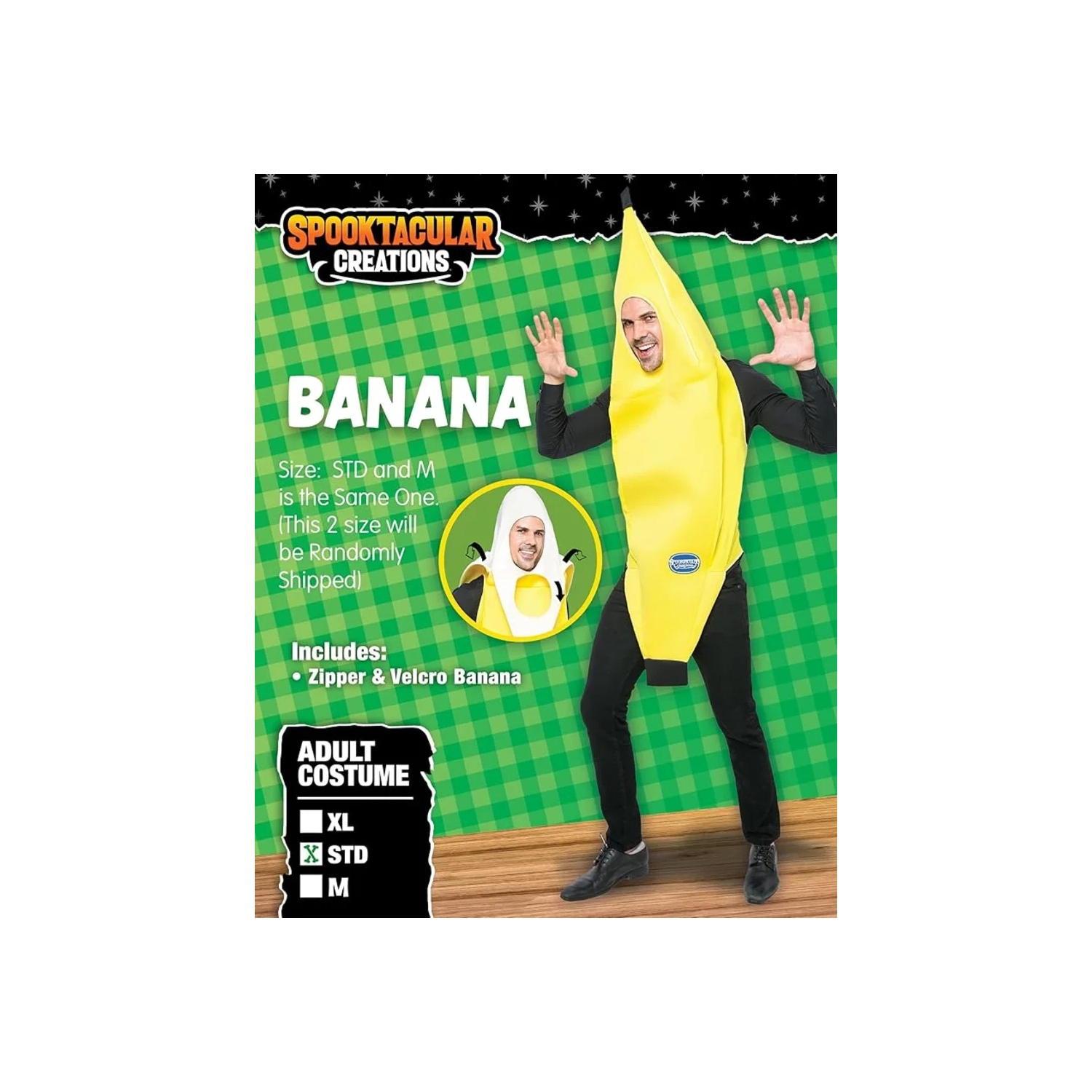 Costume de banane de luxe pour adulte – parfait pour l'Halloween, les fêtes habillées et les jeux de société Cosplay. P À TTG