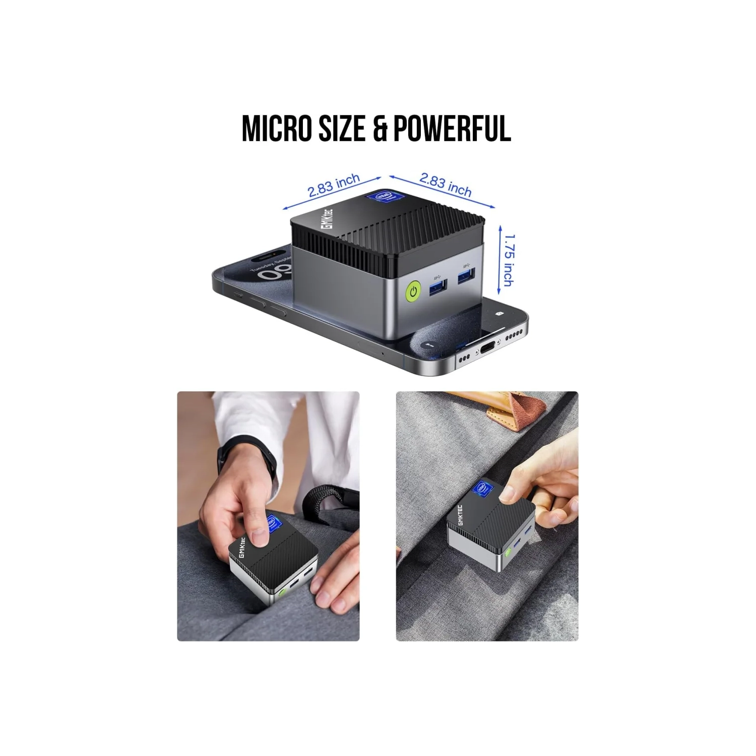 GMKtec Mini PC N97 with Windows 11 Pro – 12th Gen Intel Alder Lake, 12GB DDR5, 256GB SSD for Business & Office