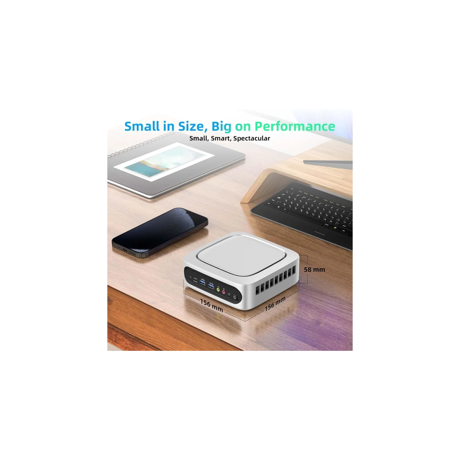 Mini PC with Intel Core i9-11900H – 32GB RAM, 1TB NVMe SSD, 4K Triple Display, WiFi 6, Dual 2.5G LAN