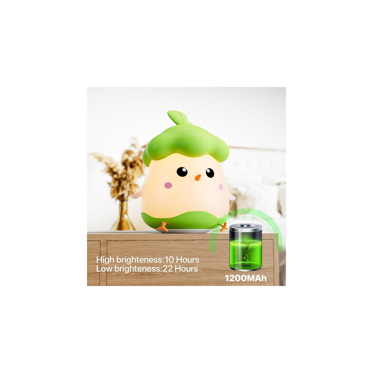 Night Light for Kids Bedroom with Dimming Function,Rechargeable LED Night Light Lamp with 15 or 30 Minutes Timer & Tap Control