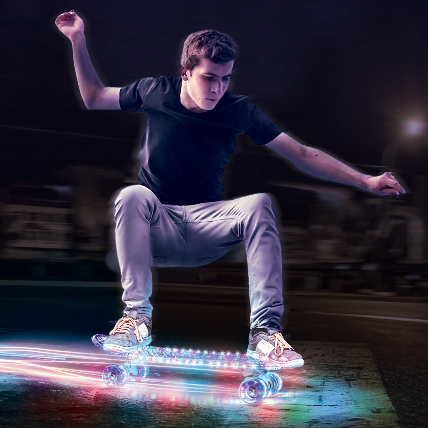 Cipton LED Light Up Translucent 22.5" Skateboard