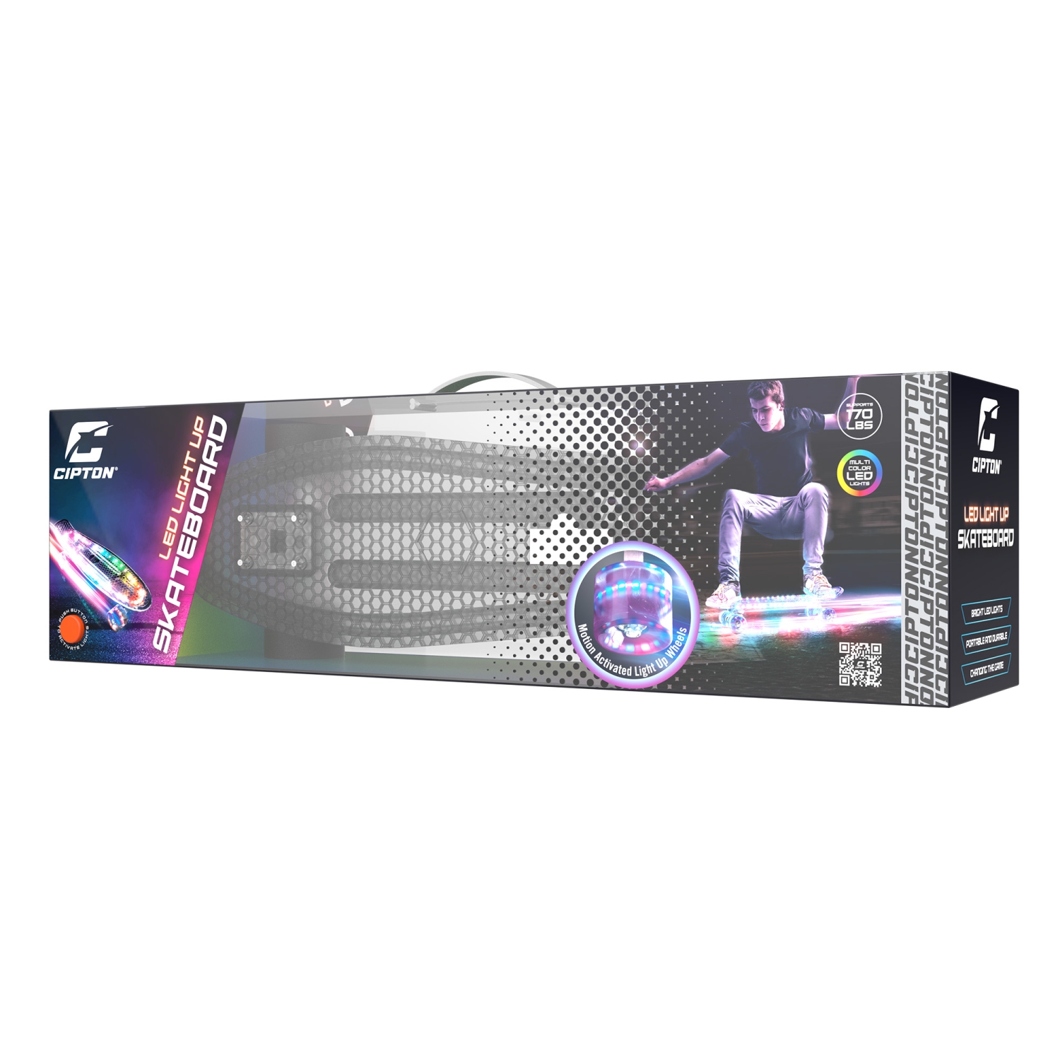 Cipton LED Light Up Translucent 22.5" Skateboard