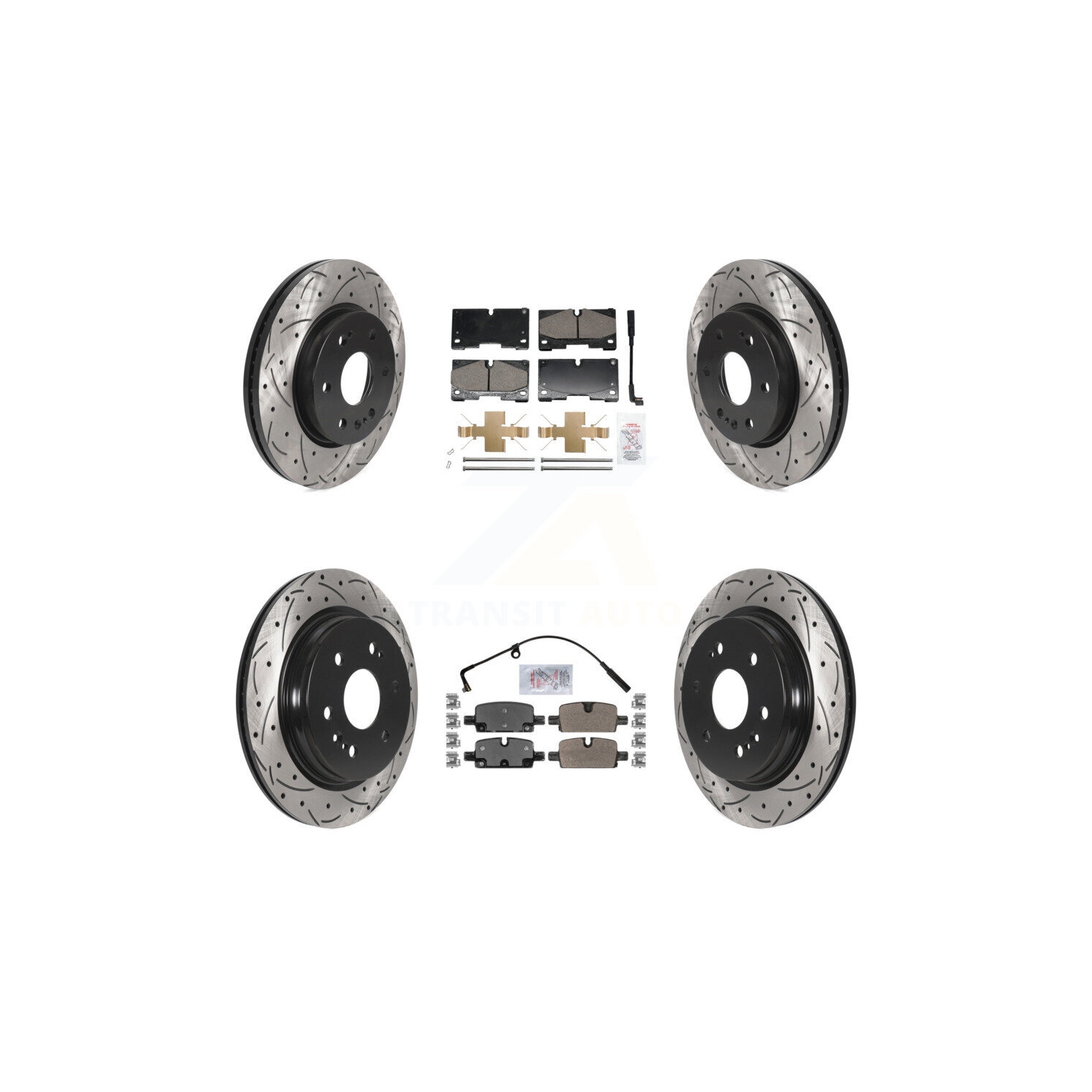 Disque de frein avant en céramique arrière semi-métallique à fente de perceuse pour Chevrolet 1500 XL KDA-102959 DE GMC