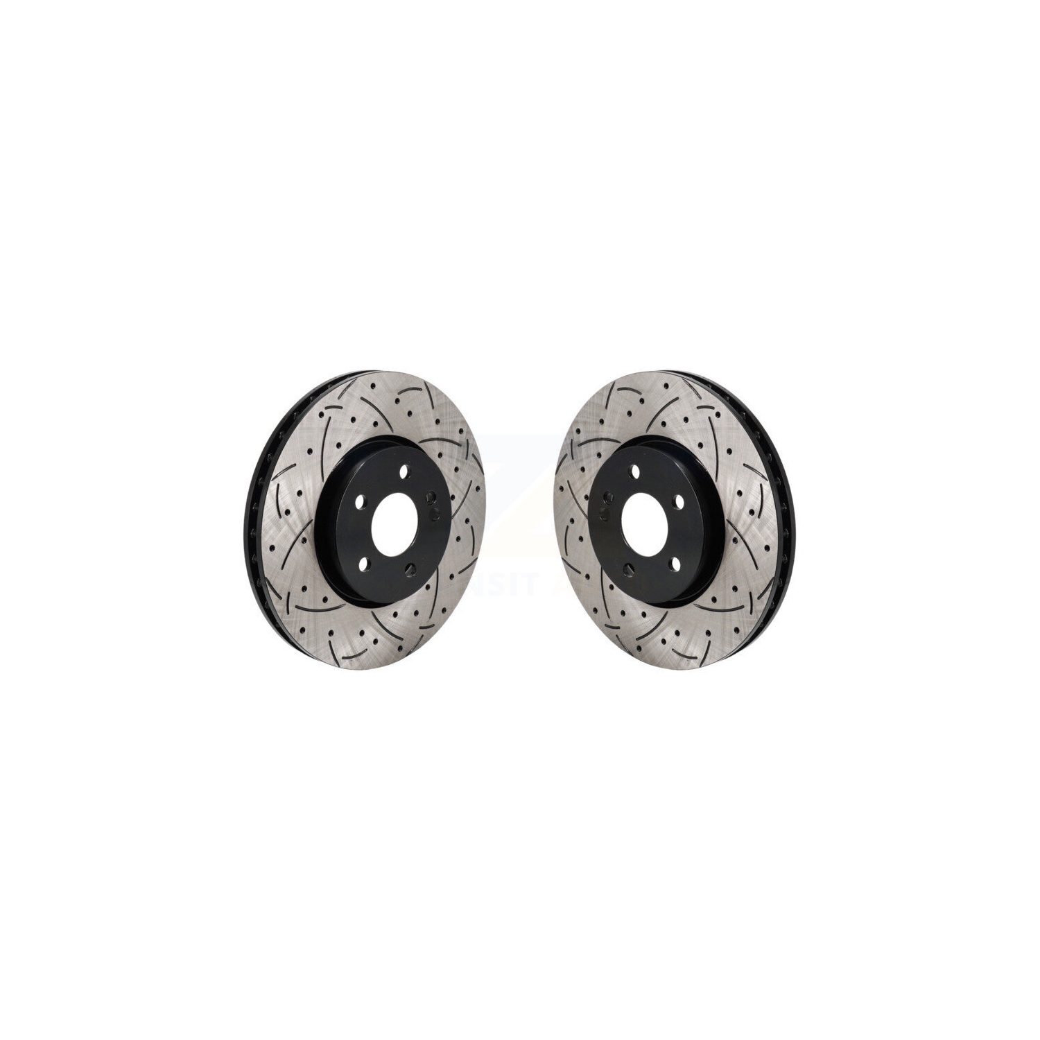 Front Drill Slot Disc Brake Rotors Pair For Mercedes-Benz A220 CLA250 With Standard Brakes KD-100693