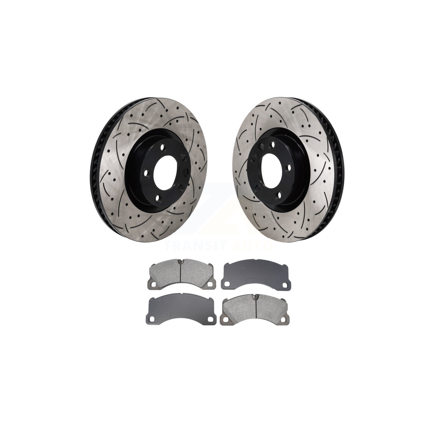 Kit de plaquettes semi-métalliques pour disque de frein à fente de perceuse avant pour Volkswagen Touareg Porsche Cayenne KDS-101093