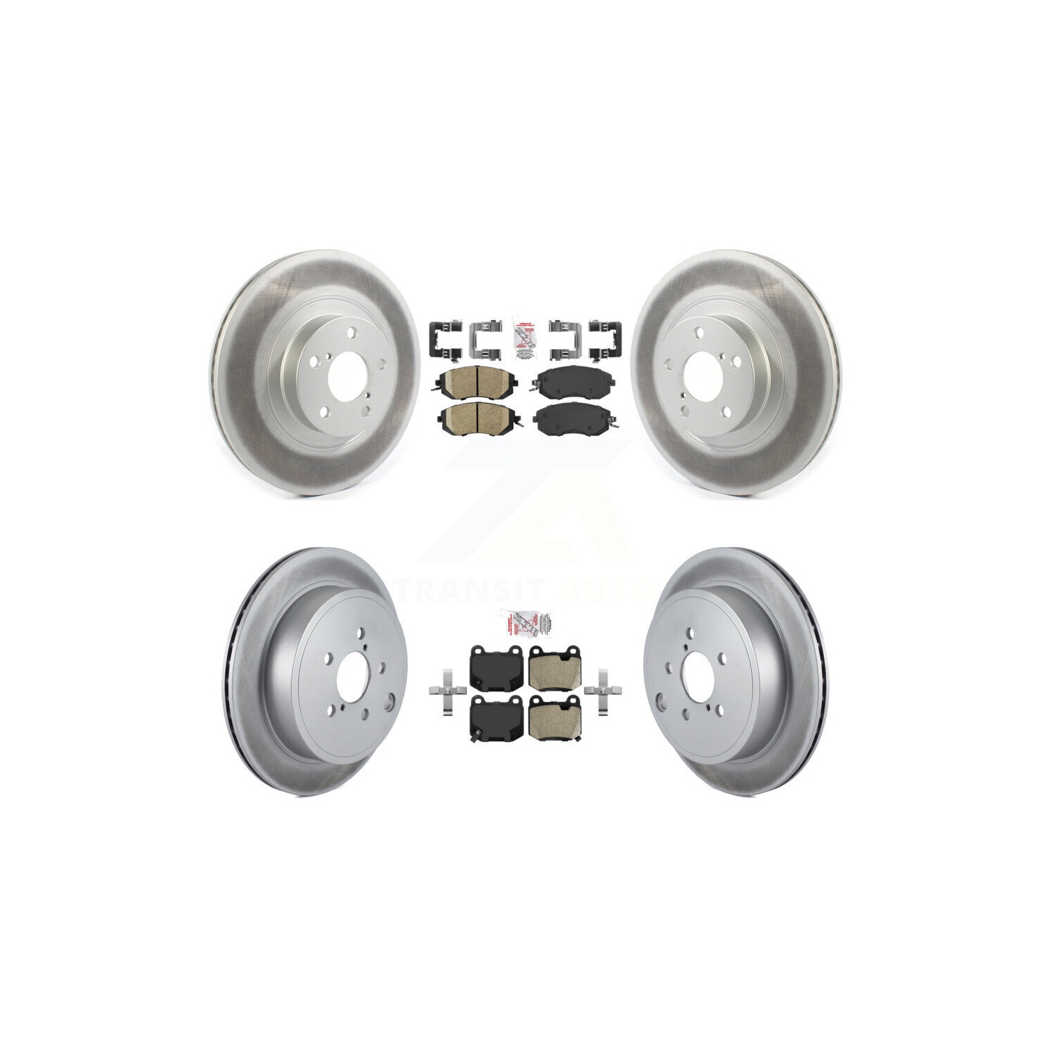 Front Ceramic Rear Semi-Metallic Pad Coat Brake Rotors Kit For Subaru BRZ Limited/Premium KGA-106127