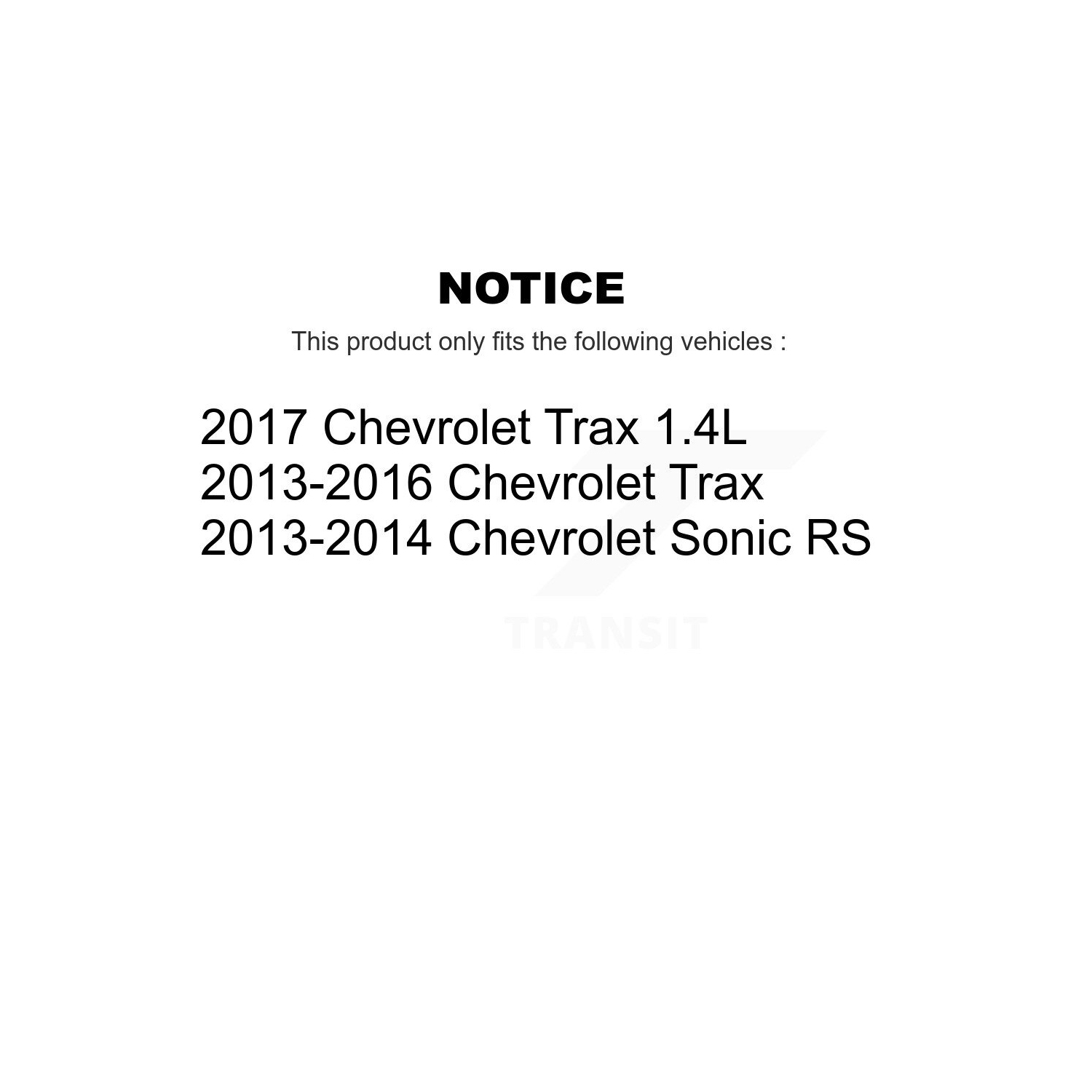 Ensemble tambour à plaquette en céramique de disque de frein avant enduit arrière pour Sonic RS KGC-102878 2013-2014 de Chevrolet