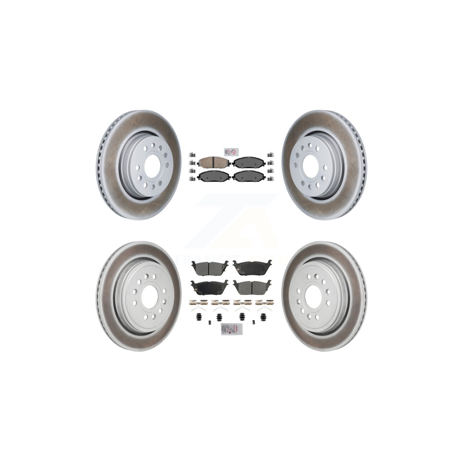 Ensemble de disques de frein arrière semi-métalliques à revêtement en céramique à l'avant pour Jeep Wagoneer L KGA-106117 Ram 1500