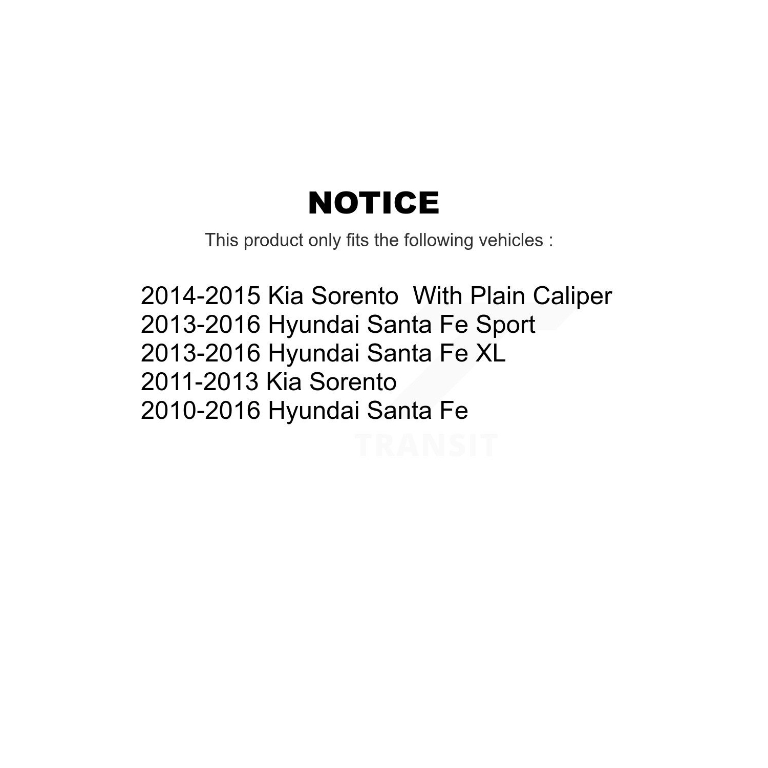 Disques de frein arrière enduits et plaquettes en céramique pour Hyundai Santa Fe Sport Kia Sorento XL KGT-103288