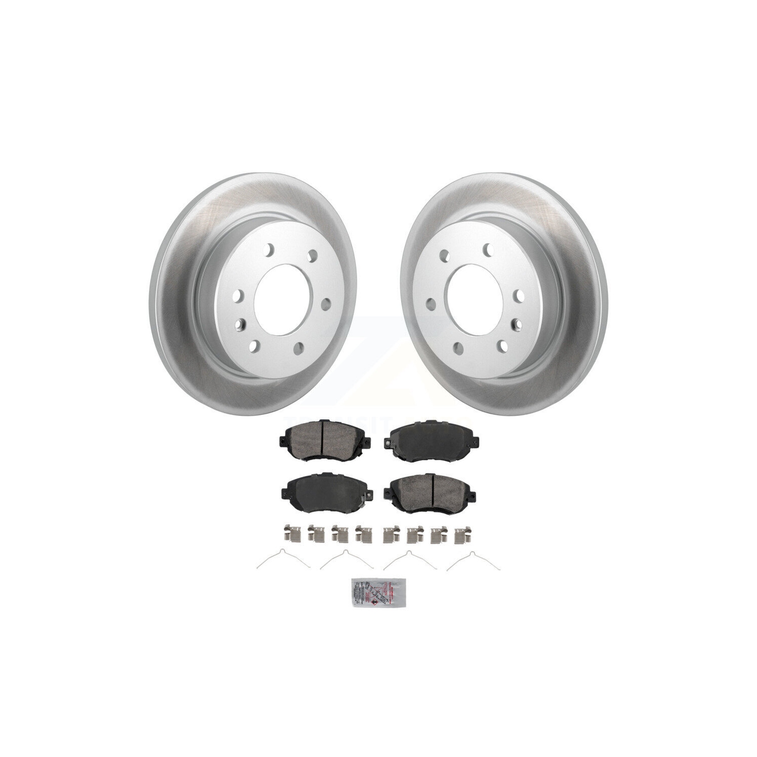 Rear Coated Brake Rotor & Semi-Metallic Pad Kit For Mercedes-Benz Sprinter 2500 3500 4500 KGA-105882