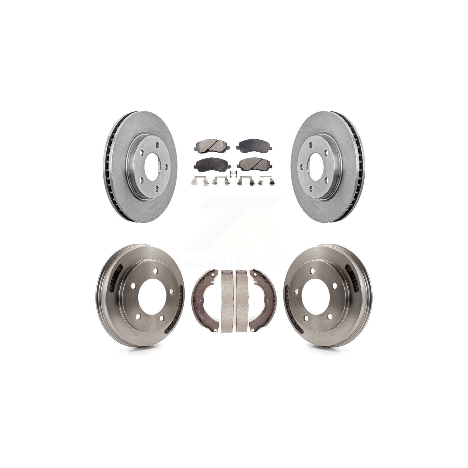 Front Rear Disc Brake Rotors Ceramic Pads And Drum Kit For Mitsubishi Lancer K8T-104553