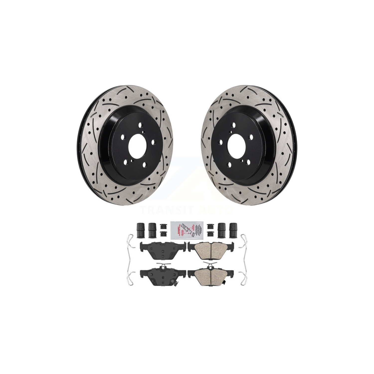 Ensemble de disques de frein perforés à revêtement arrière et plaquettes en céramique pour Subaru Crosstrek KDA-103184