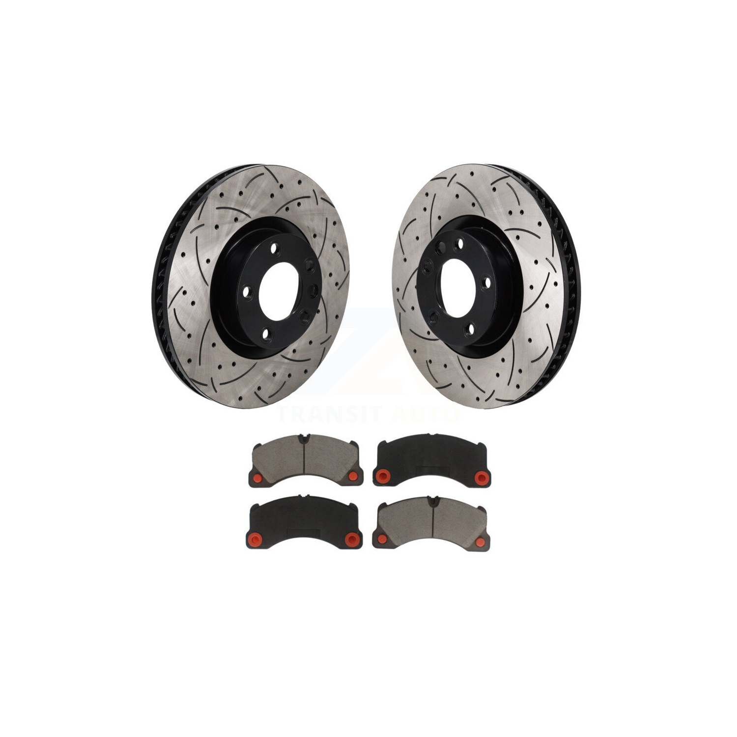 Front Drill Slot Disc Brake Rotors Ceramic Pad Kit For Volkswagen Touareg Porsche Cayenne KDC-101238