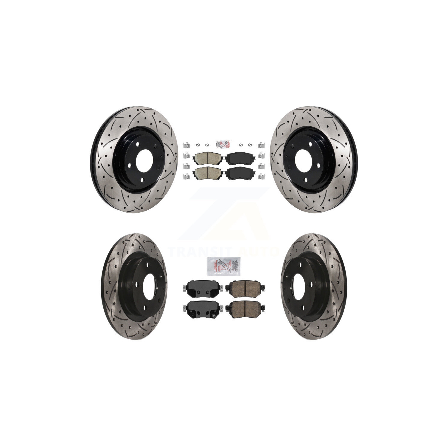 Front Rear Ceramic Pad Coat Drill Slot Disc Brake Rotor Kit For 2021 Mazda 6 Turbocharged KDA-103162