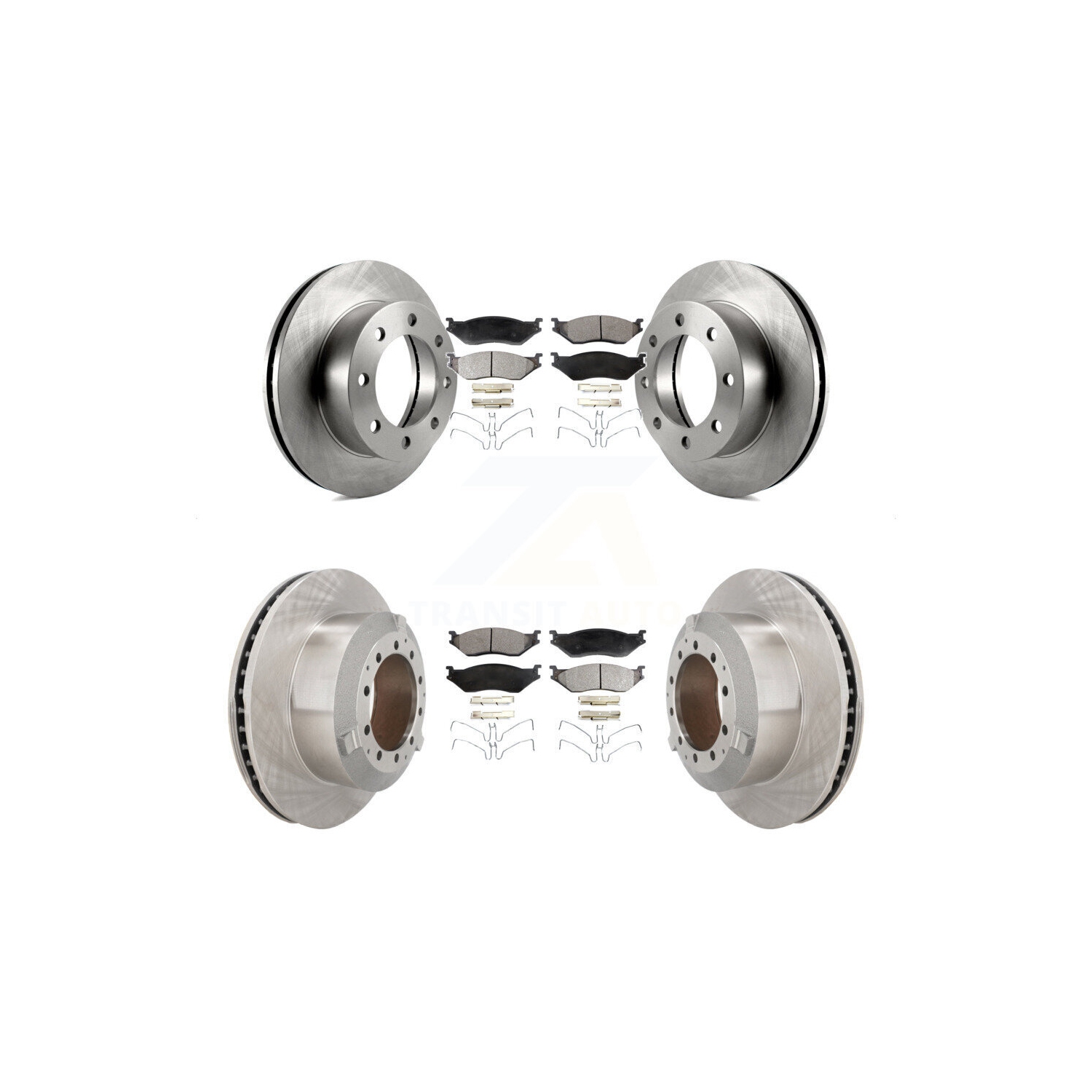 Ensemble de plaquettes en céramique pour disques de frein avant arrière pour Ford F-450 Super Duty 05-09 avec roues à 8 cosses K8T-104382