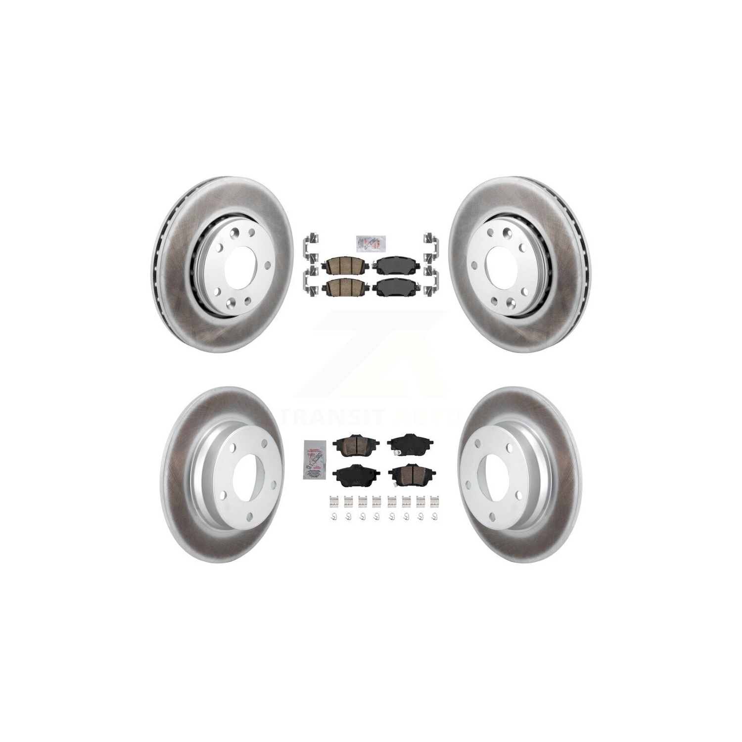 Front Rear Ceramic Pad Coat Brake Rotors Kit For 2020-2023 Nissan Sentra Disc rear brakes KGA-106010