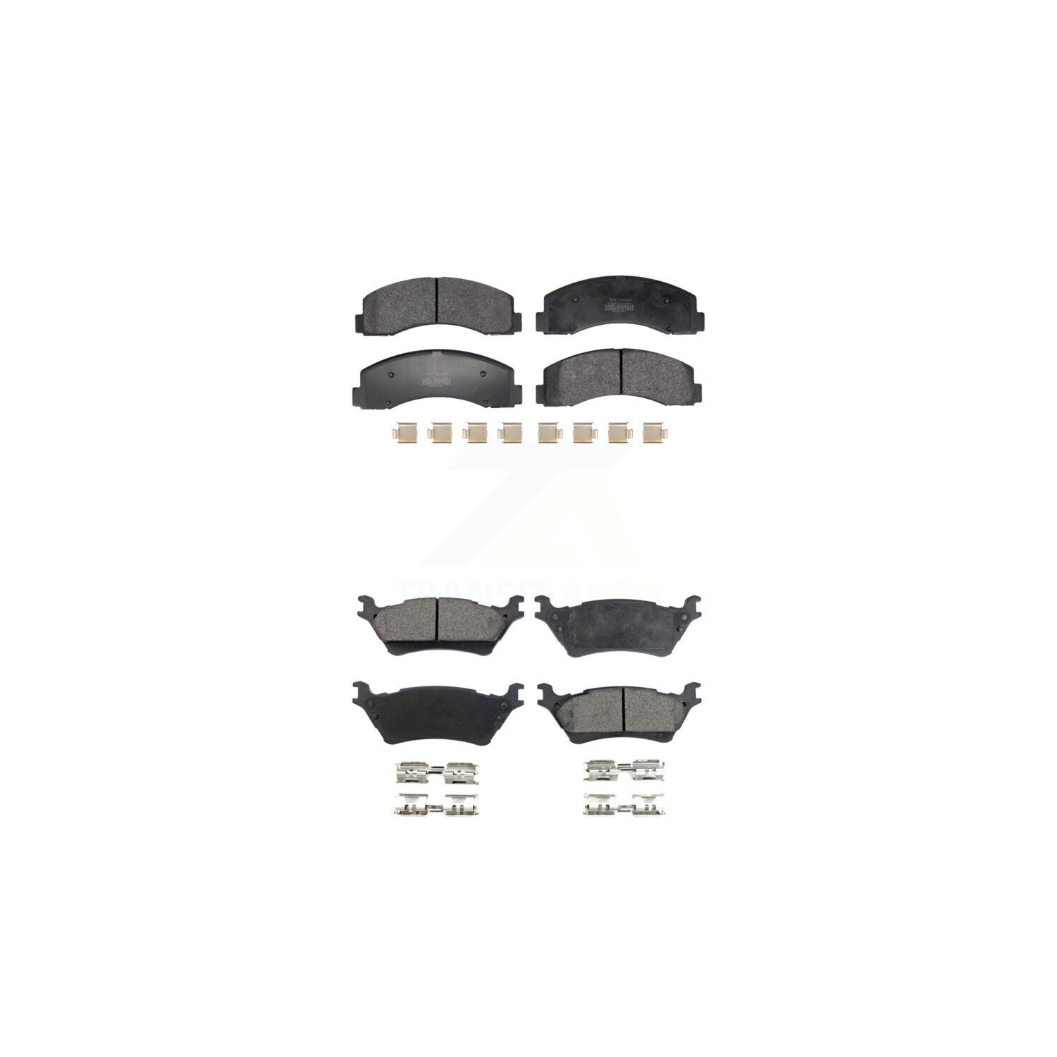 Front Rear Semi-Metallic Brake Pad Kit For 2018-2020 Ford F-150 With Manual Parking KPF-100720