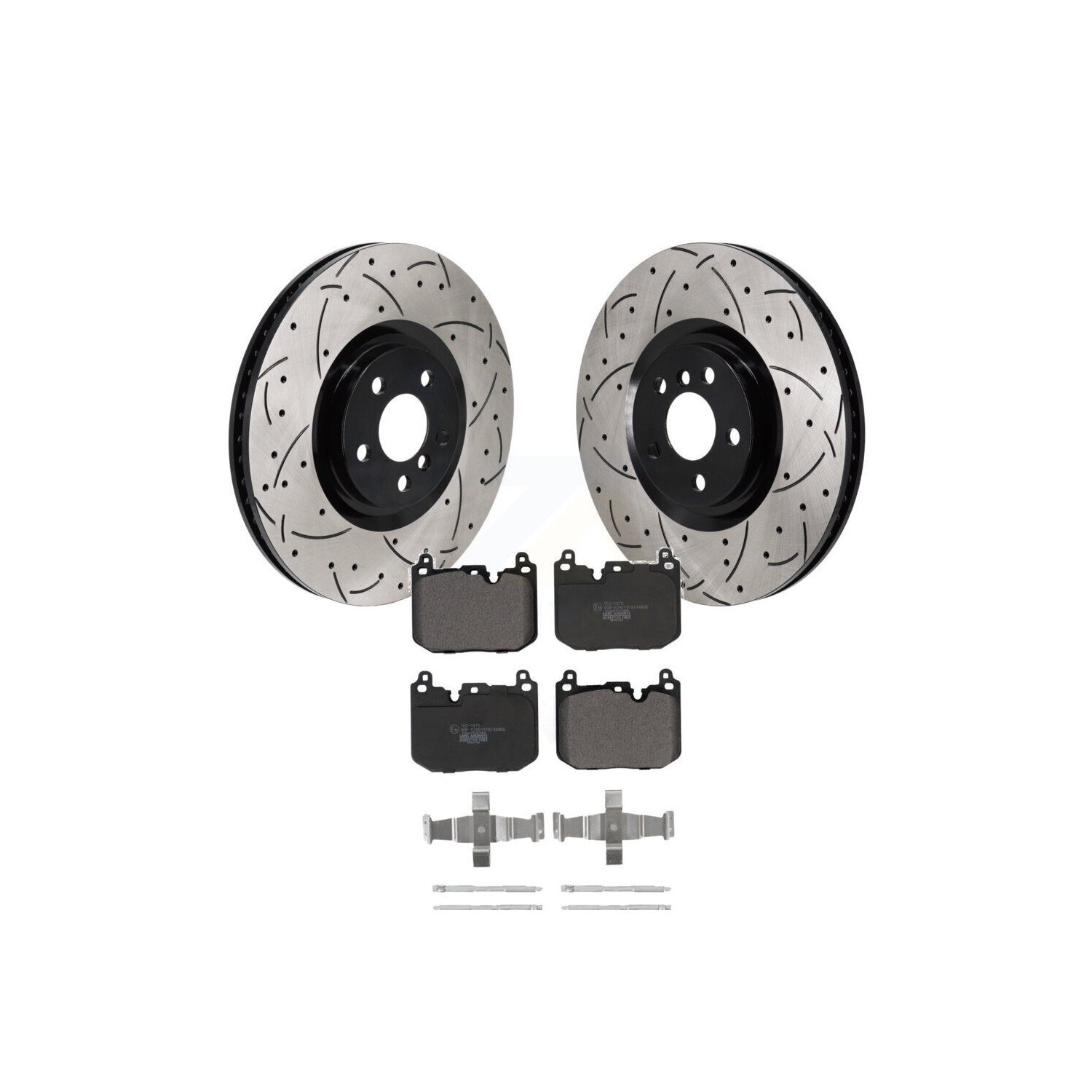 Front Drilled Slot Brake Rotors Ceramic Pad Kit For Mini Cooper Countryman BMW X2 Clubman KDT-101395