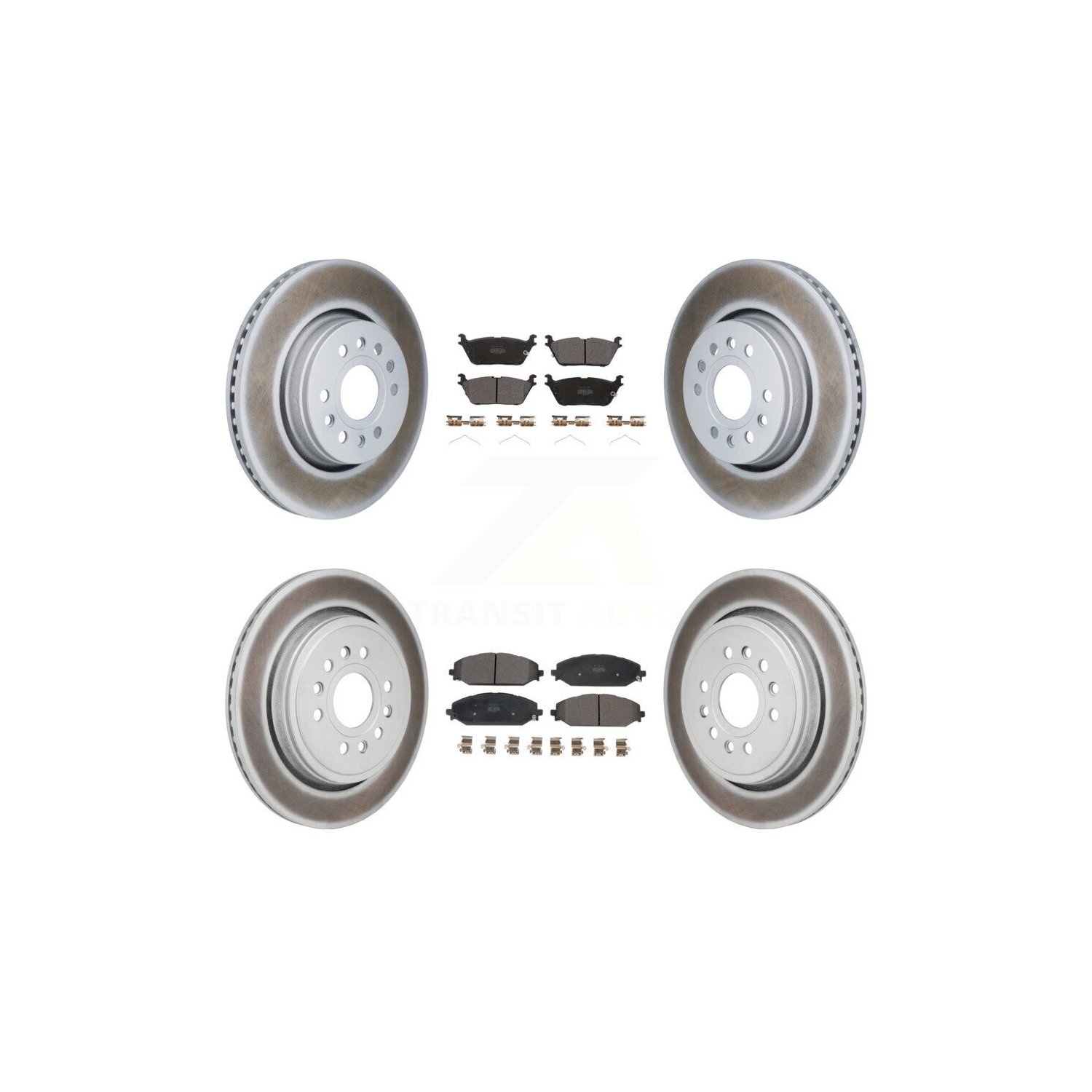 Disque de frein à disque enduit à l'avant et jeu de plaquettes semi-métalliques pour Jeep Grand Wagoneer KGF-103101 2022