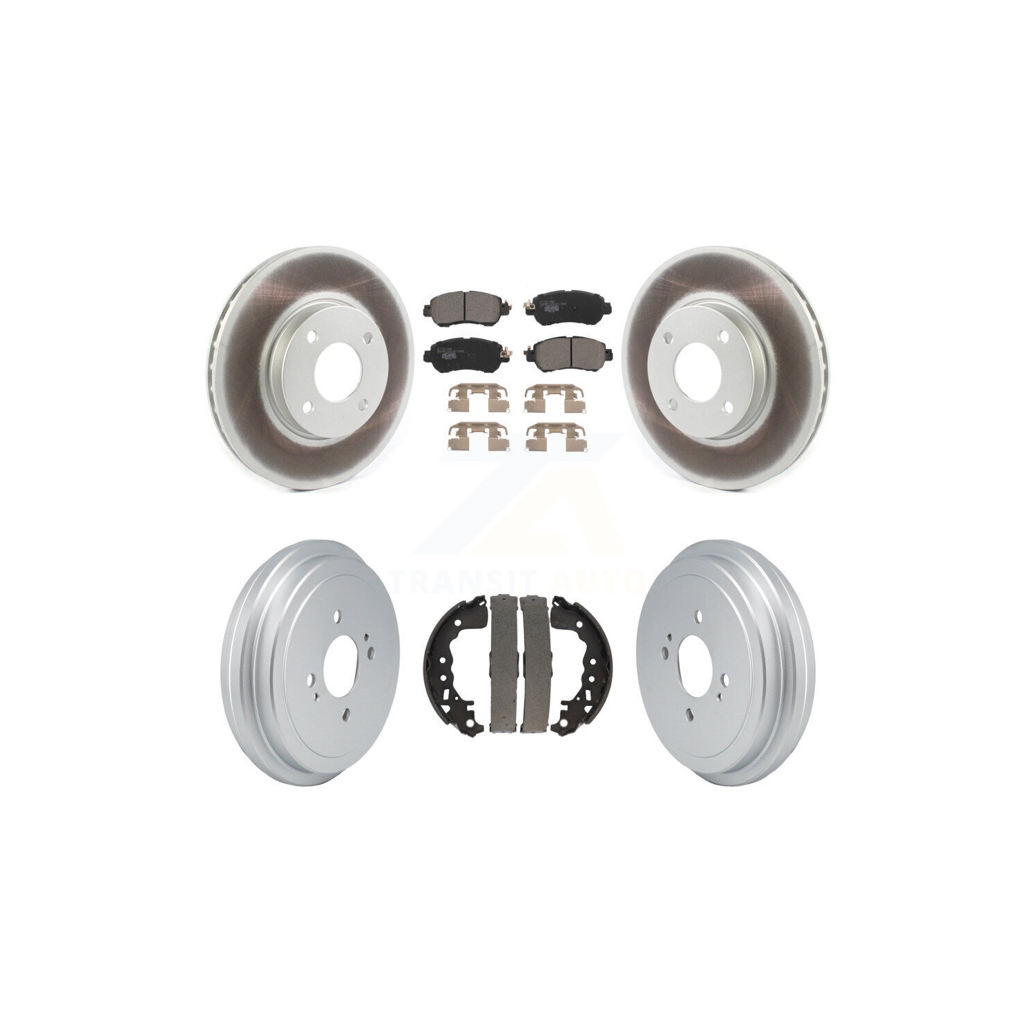 Disques de frein à disque enduits à l'avant et ensemble de tambours en céramique pour Nissan Kicks Versa KGT-103296