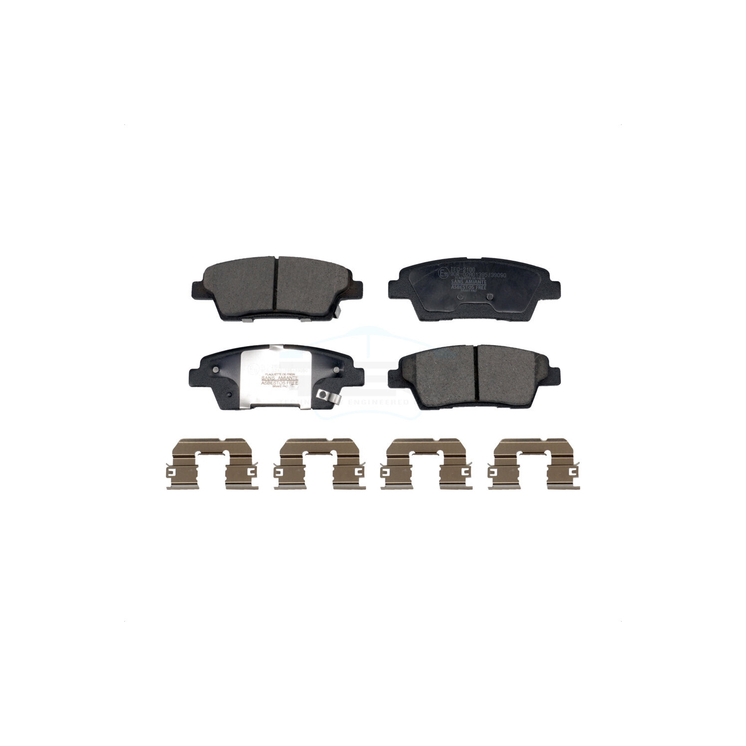 Rear Ceramic Disc Brake Pads TEC-2100 For 2018-2020 Genesis G80 5.0L 3.8L