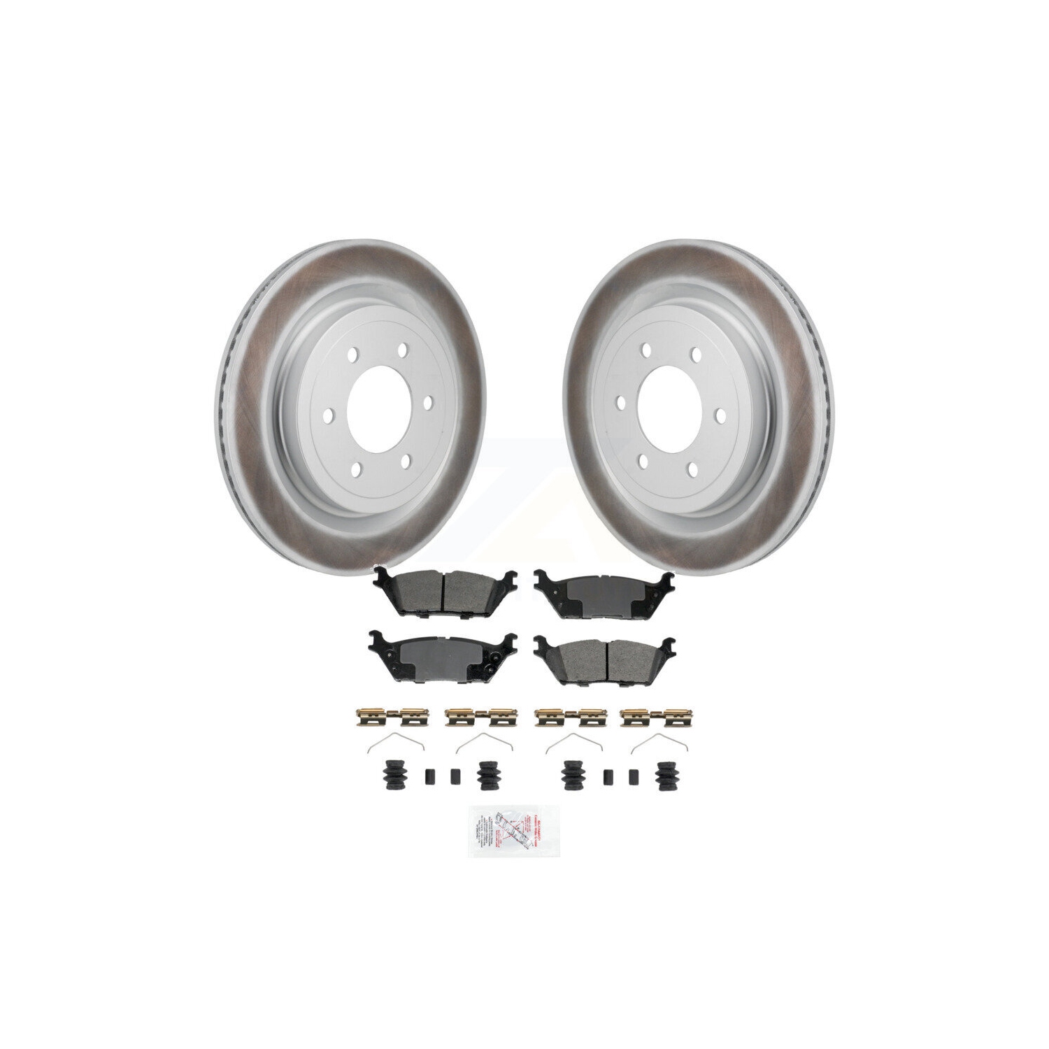 Disques de frein à disque enduits à l'arrière et plaquettes semi-métalliques pour Ford F-150 Lightning KGA-106284