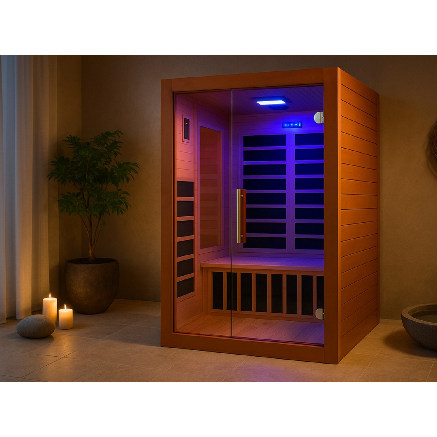 Westinghouse 2-Person Infrared Sauna with Carbon Heating Panels - Indoor Only