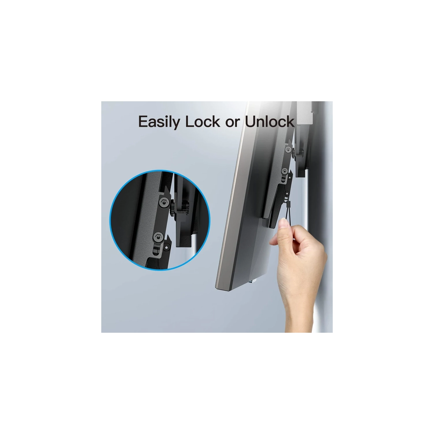 Support mural inclinable pour téléviseurs à écran plat et incurvé de 37-82&nbsp;po | Ultramince, profil bas, montants en bois de 16 à 24&nbsp;po,