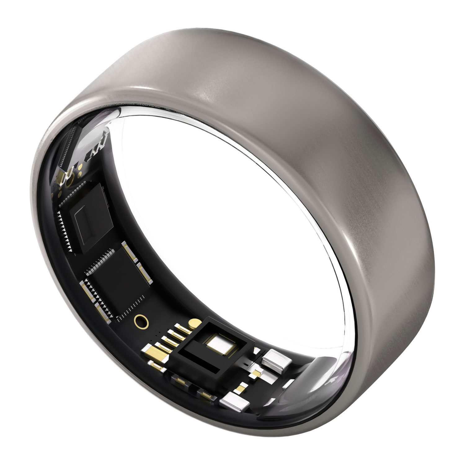 Ultrahuman Ring Air Sleep & Fitness Smart Ring - Size 14 - Natural Titanium