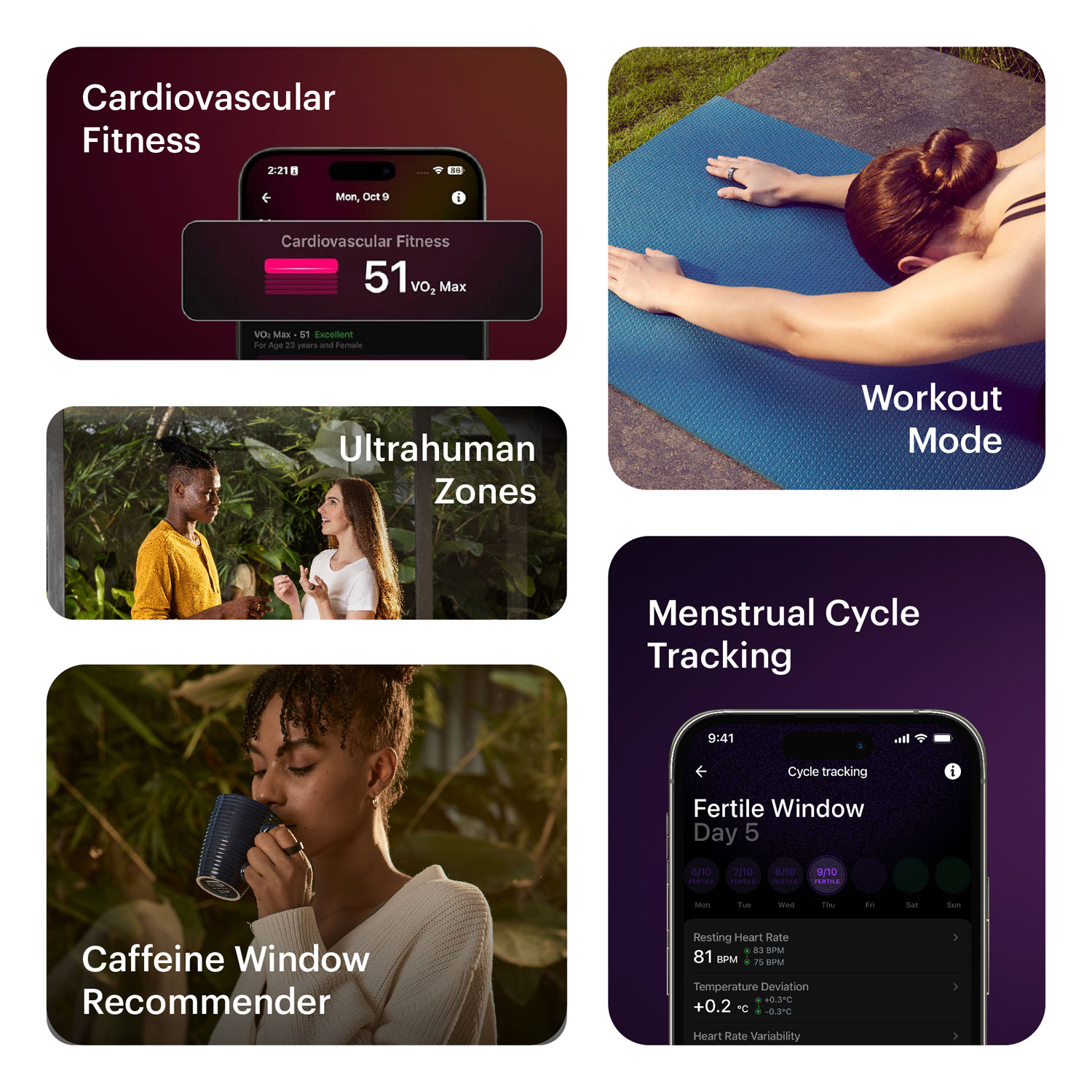 Anneau intelligent pour le sommeil et la mise en forme Ring Air d'Ultrahuman - Taille 13 - Noir aster