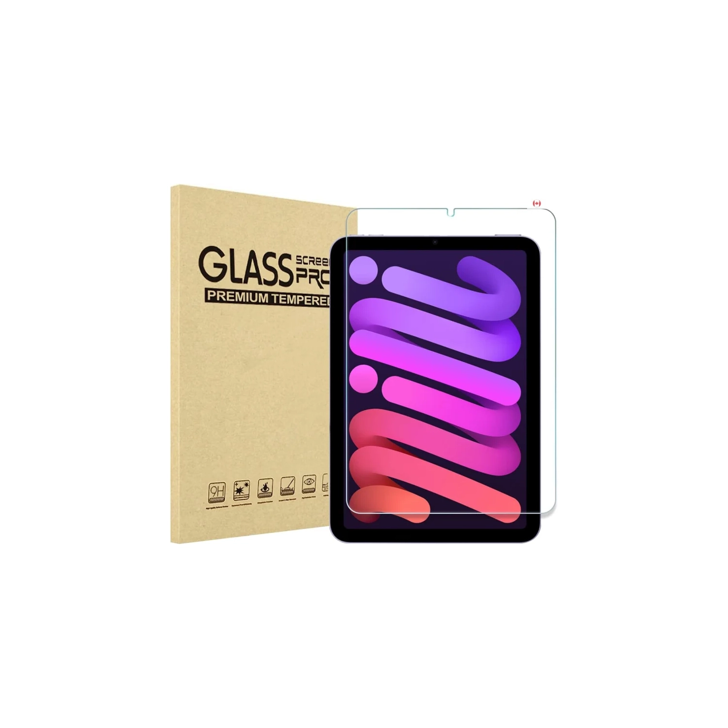Paquet de 1 protecteurs d'écran en verre trempé pour iPad mini 7 de 8,3&nbsp;po et Mini 6 (2021) - Compatible avec les modèles A17 Pro, A2567, A2568,