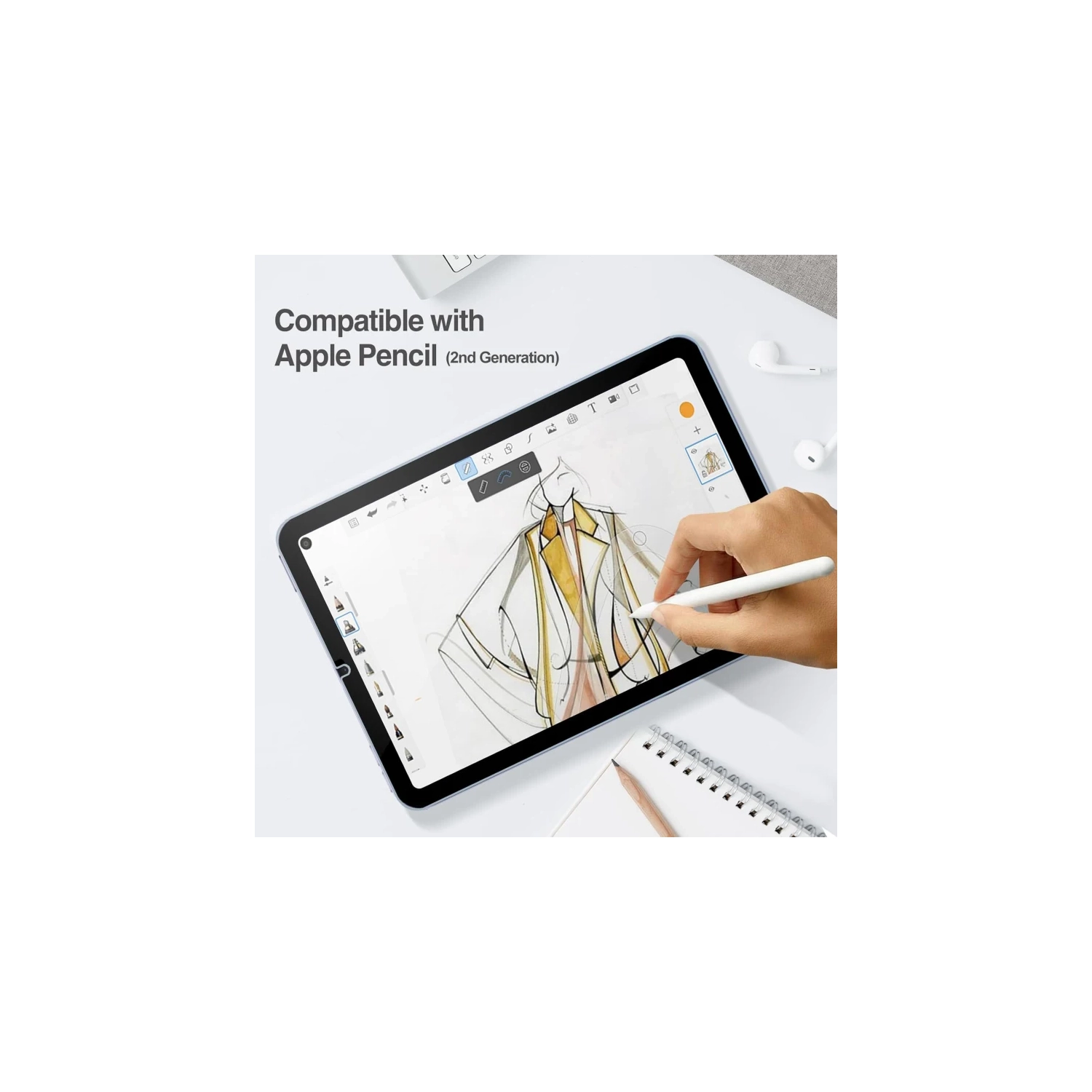 Paquet de 1 protecteurs d'écran en verre trempé pour iPad mini 7 de 8,3&nbsp;po et Mini 6 (2021) - Compatible avec les modèles A17 Pro, A2567, A2568,