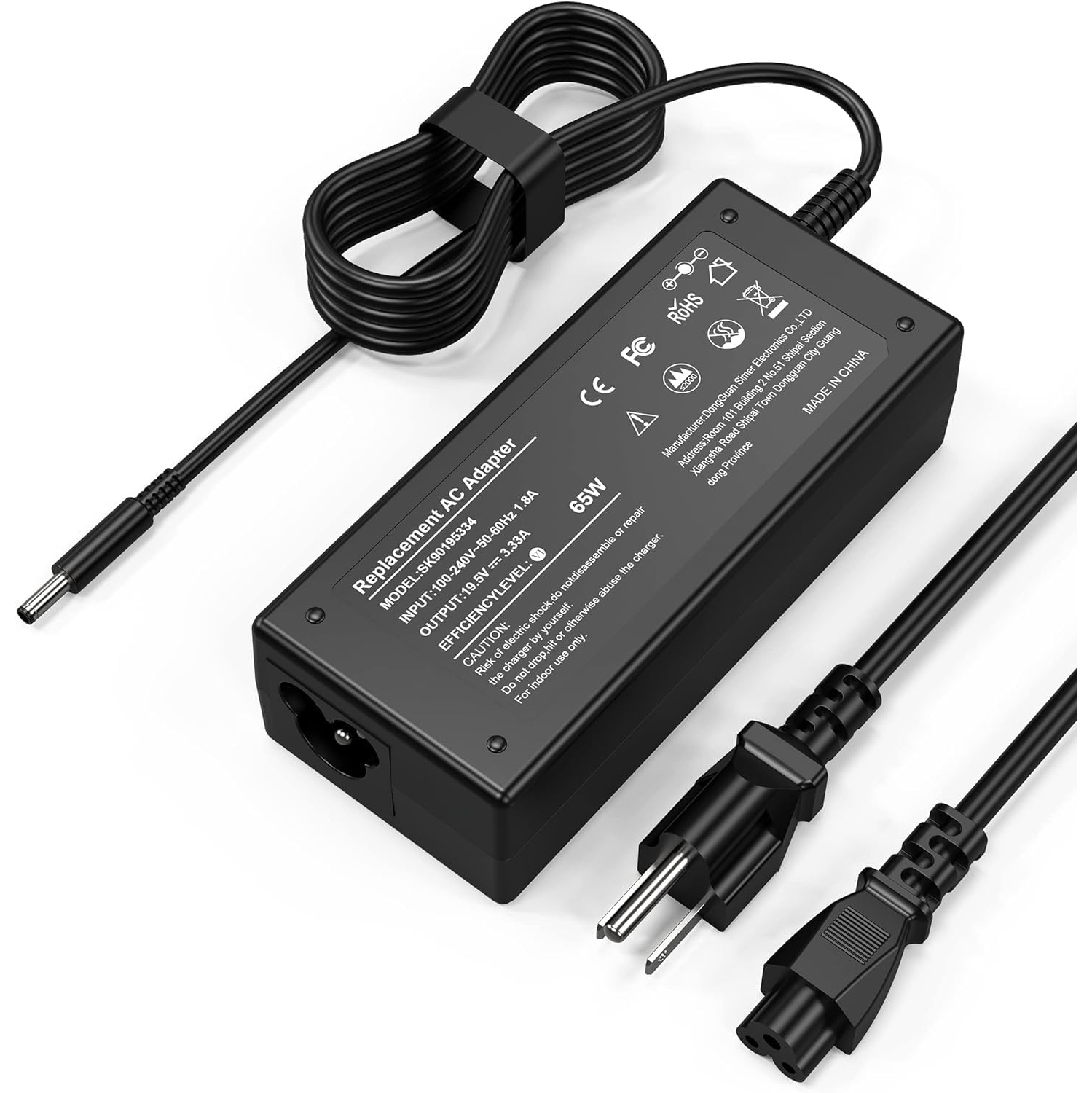 65W 4.5 * 3.0mm Laptop Charger for Dell Inspiron 15 3000 5000 5100 7000 11 3000 3147 Series 3583 5555 5558 5559 5578 5758 5755