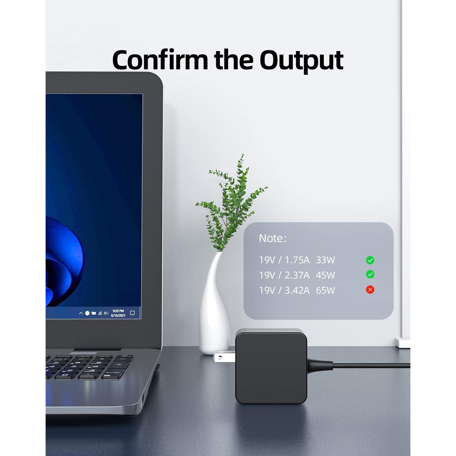 UL Listed 7.5Ft AC Adapter Charger Compatible with Asus Zenbook 14 UM431D UM431 UM431DA UX305F UX305FA UX305L UX305LA UX305C UX305CA UX305U UX305UA