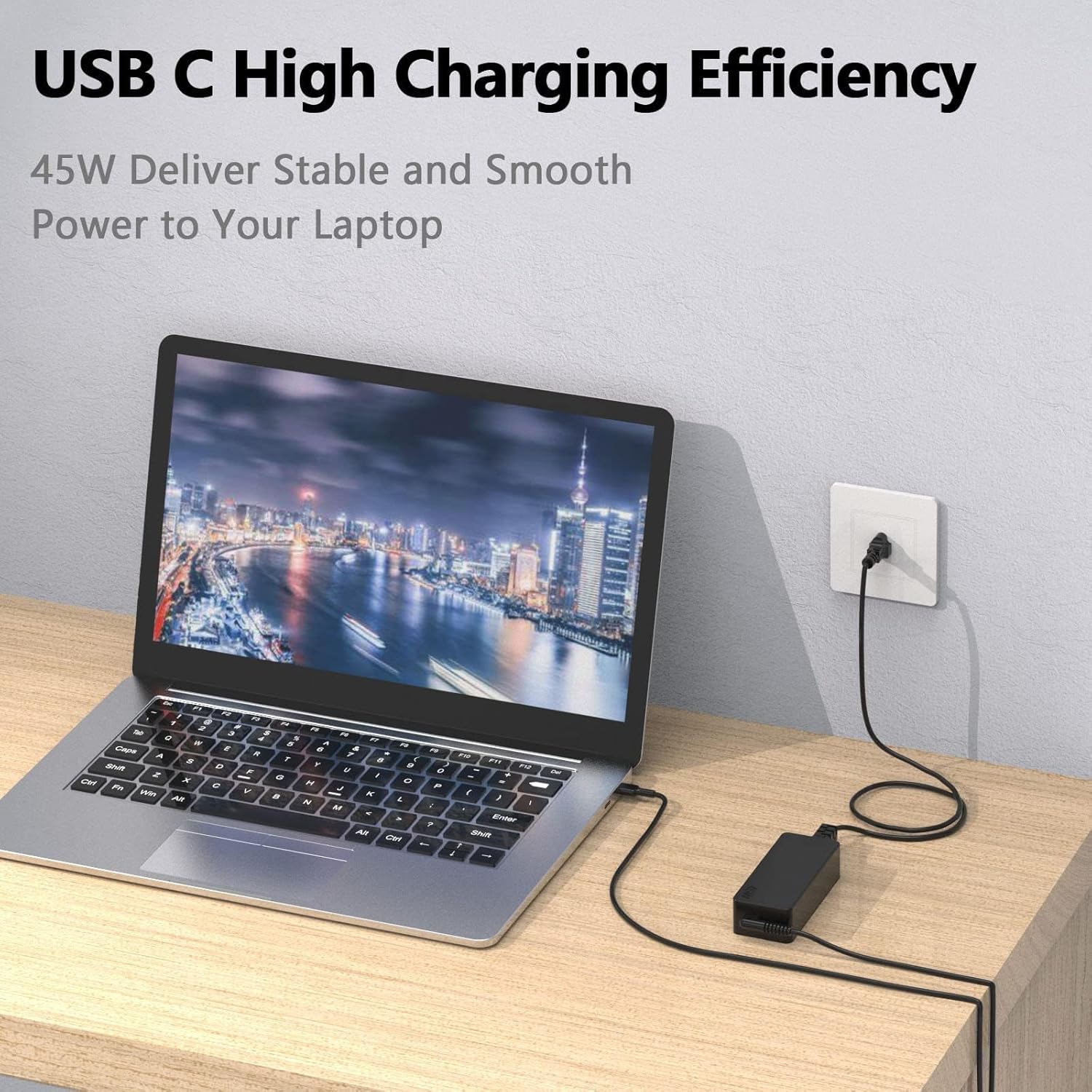 45W USB-C Chrome Book. Laptop Charger for HP Chromebook X360 14 11 11A 12, for Lenovo Acer Google Asus Samsung ct-x636f USBC Type C Computer Power