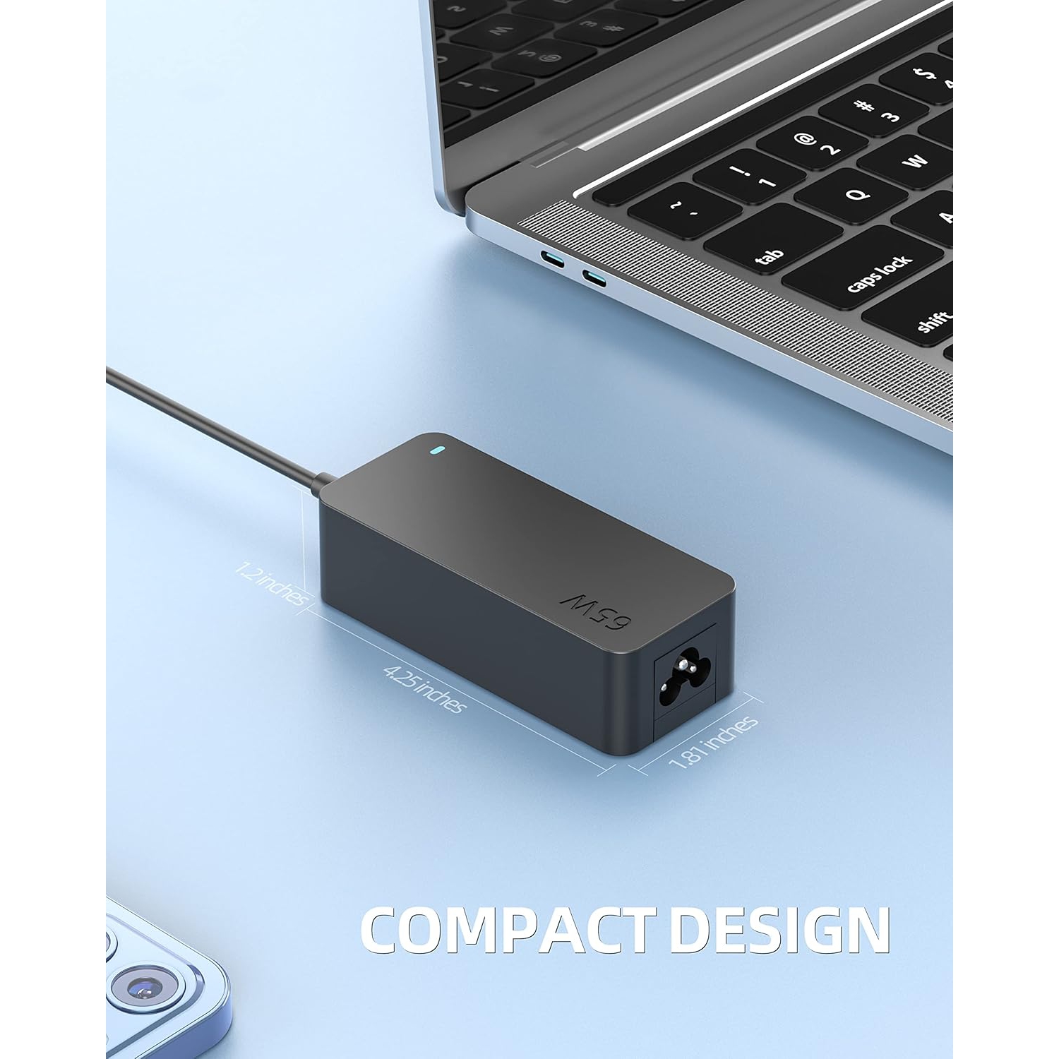 Charger 65W for Lenovo, Thinkpad, Yoga Laptop, USB-C Connector, Extended Power Cable (10Ft Length), Wide-Ranging Compatibility, Fast Charging,