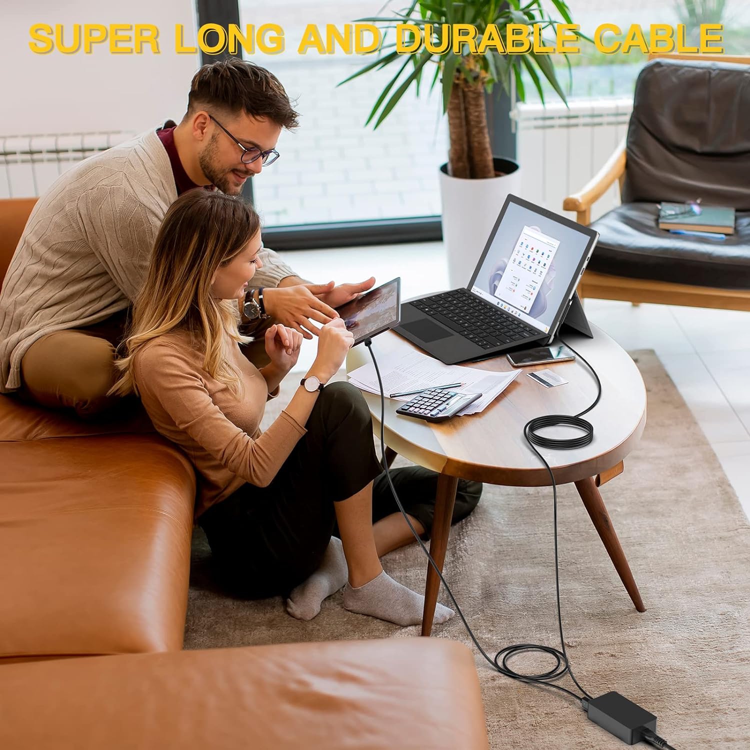 Microsoft Surface Charger 65W Surface Pro Charger Surface Laptop Charger for Surface Pro 9, 8, 7+, 7, 6, 5, 4, 3, X Surface Go Go2 Go3 Surface Laptop