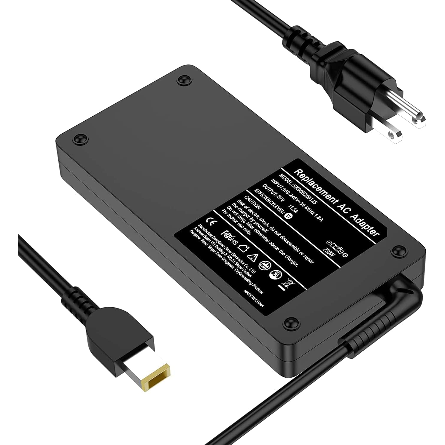 230W Laptop Charger,for Lenovo 230W WA Adapter Legion Y740 Y730 Y540 Y920 Y545 Y540-17IRH Y540-15IRH THINKPAD P53 P52 P73 P51 P50s P71 Lenovo Legion