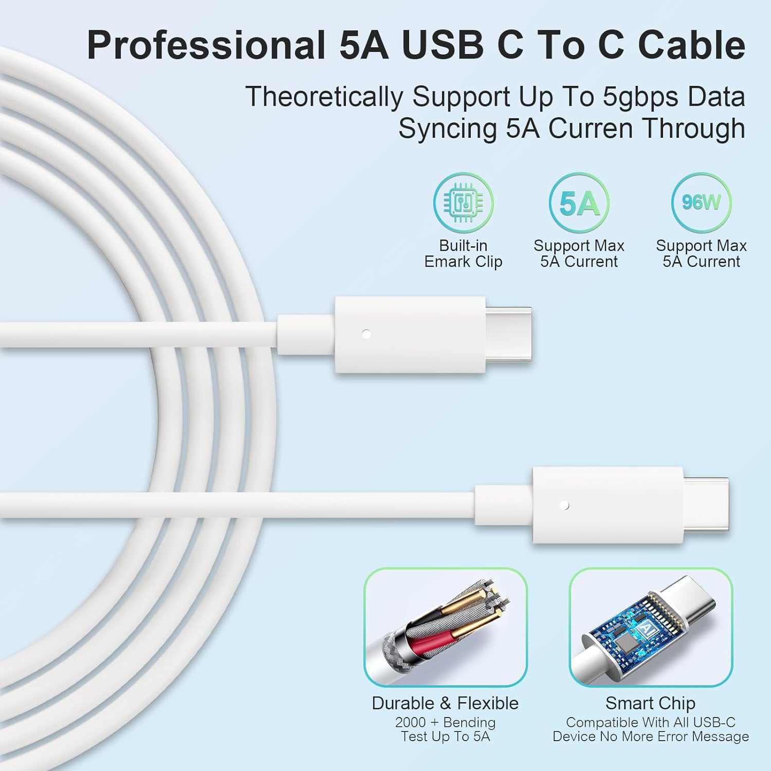 MacBook Pro Charger 96W USB-C Power Adapter for MacBook Pro Air Charger 13 14 15 16 Inch Mac Book Laptop Retina M2 M1 2023 2022 2020 2019 2018 2017