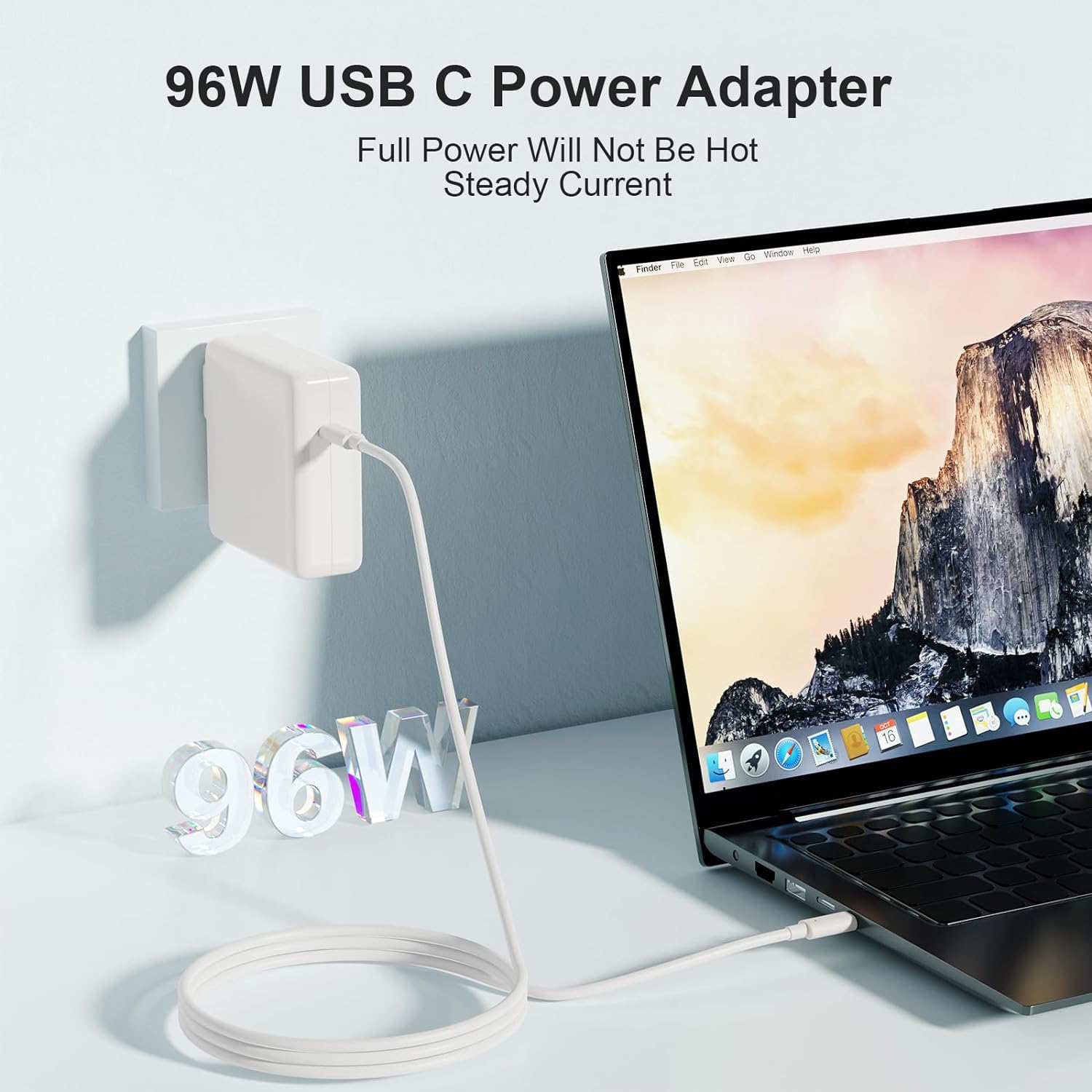 MacBook Pro Charger 96W USB-C Power Adapter for MacBook Pro Air Charger 13 14 15 16 Inch Mac Book Laptop Retina M2 M1 2023 2022 2020 2019 2018 2017