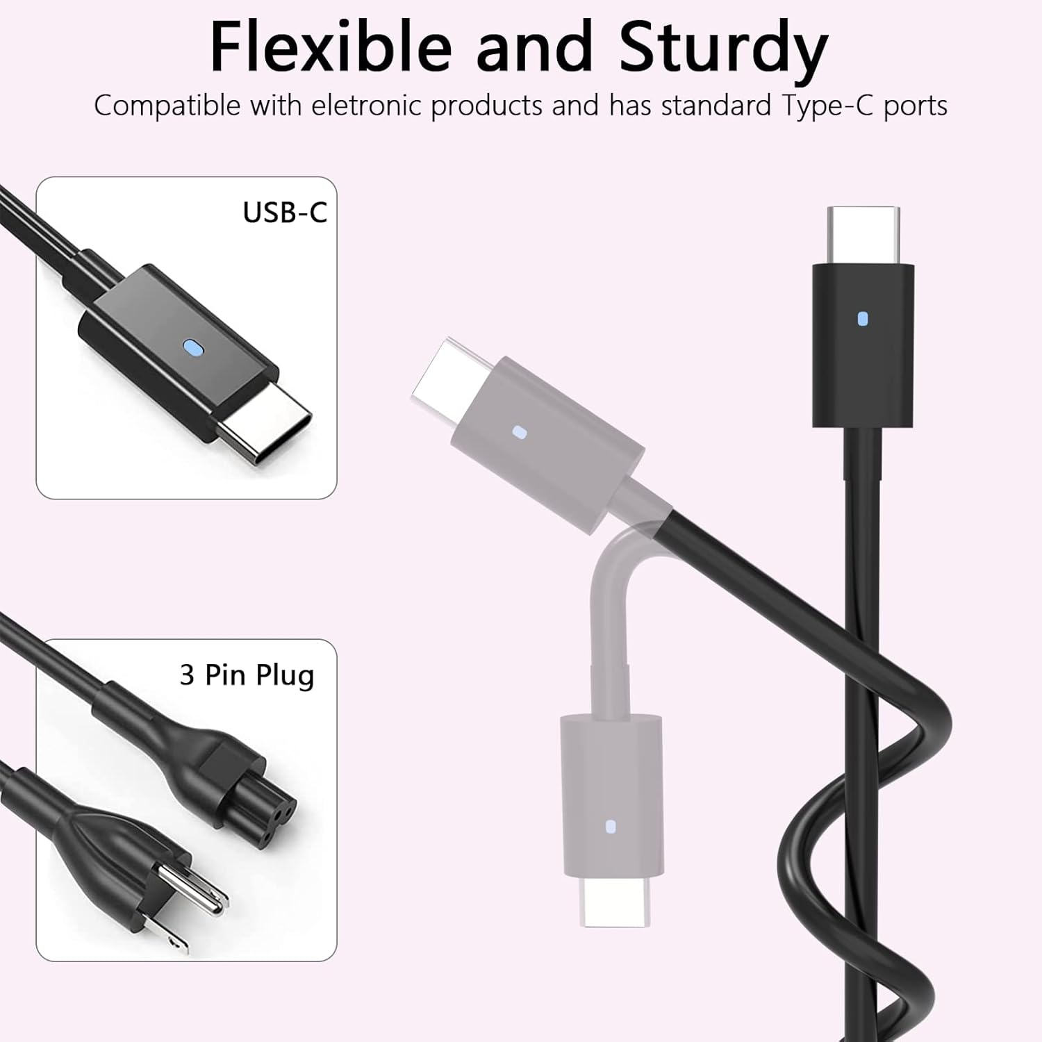 130W USB C Laptop Charger for Dell Precision 5770 5760 5750 5570 3571 5470 3561 3551 3541 5530 5550 3550 3570 3480,XPS 15 9520 9510 17 9720 9710 9700